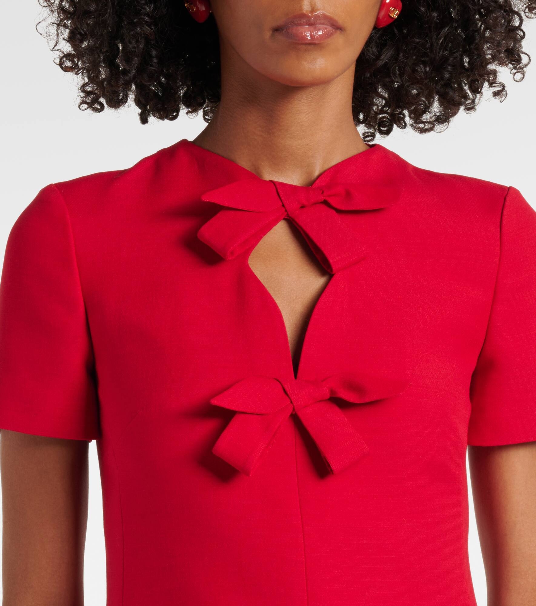 Crepe Couture bow-detail minidress - 5