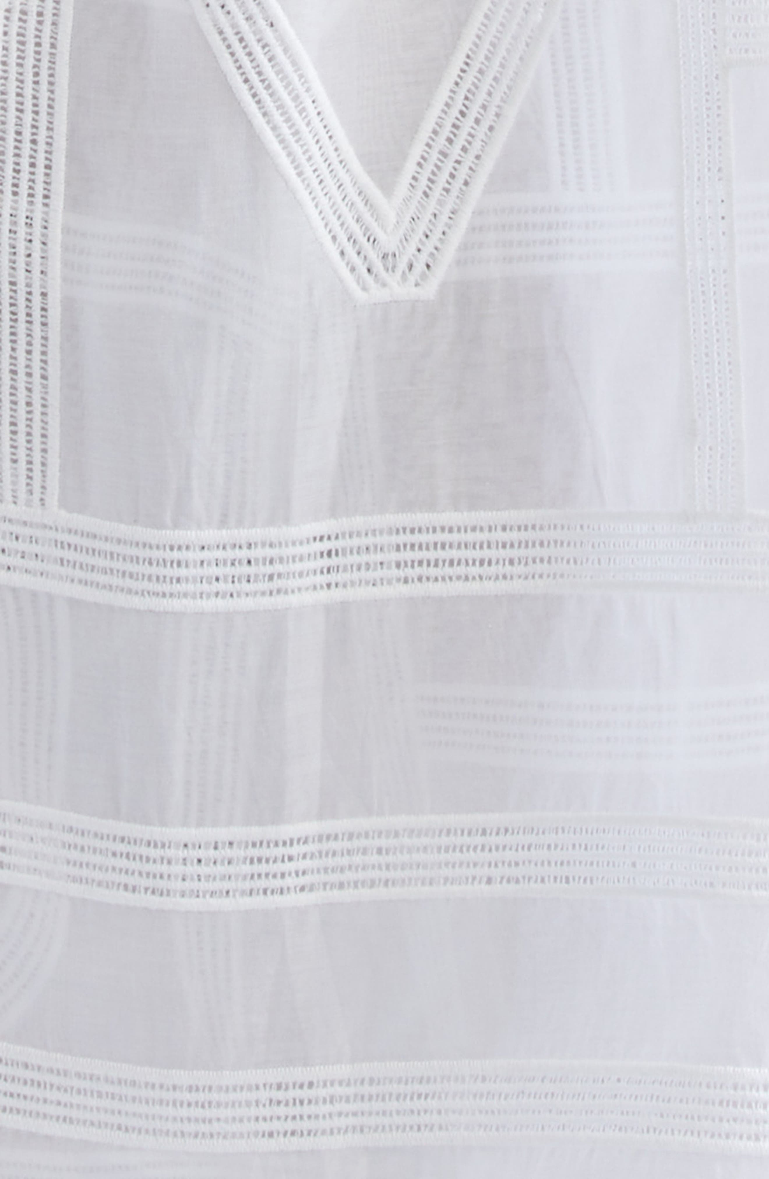 TOTEME Embroidered Organic Cotton & Silk Monogram Oversize Button-Up Shirt in White at Nordstrom - 7