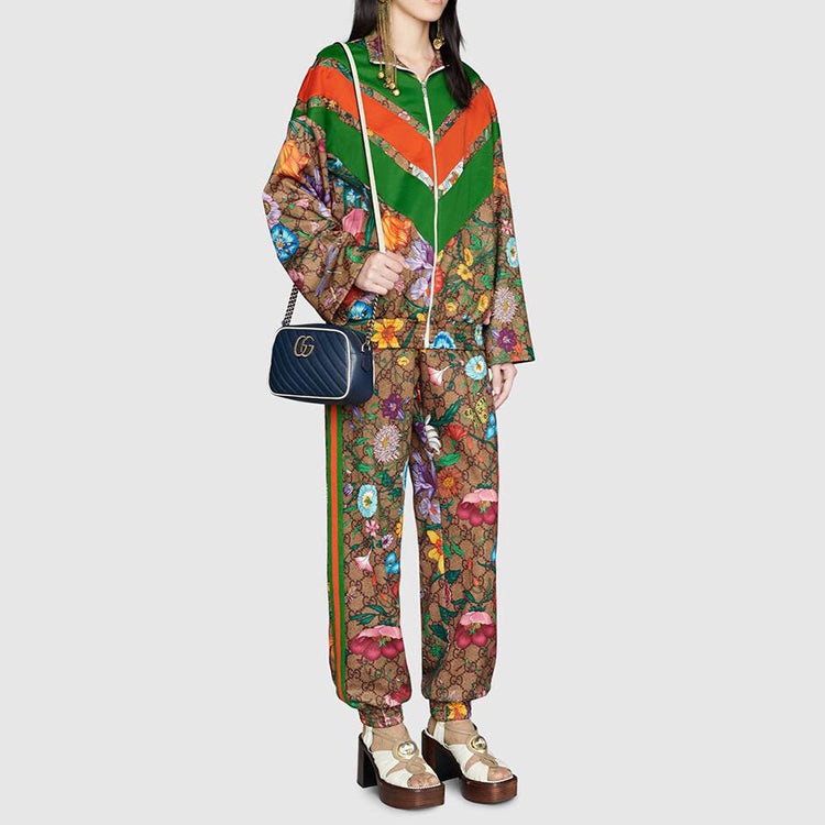 (WMNS) Gucci Flora GG Supreme Pattern Track Pants 605437-XJB9I-2103 - 4