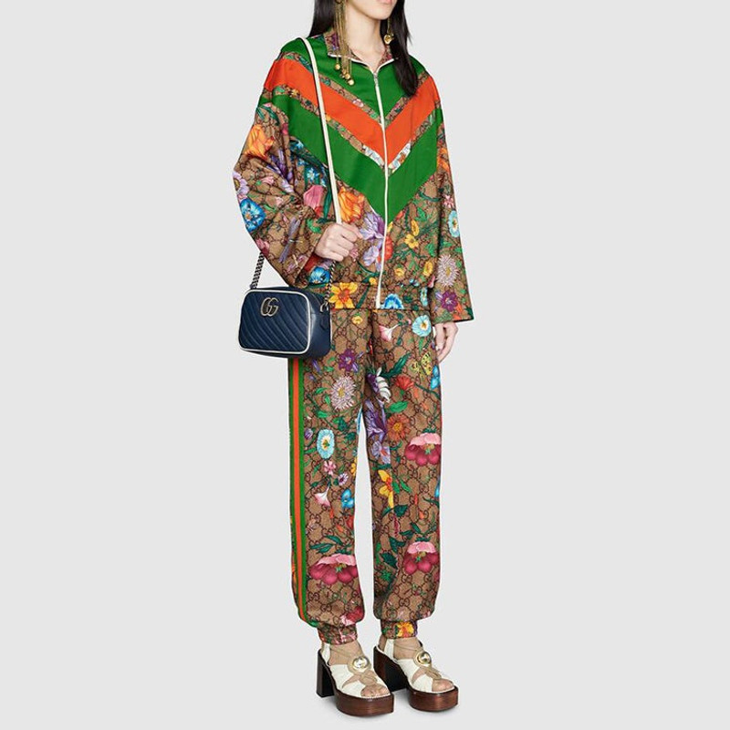GUCCI (WMNS) Gucci Flora GG Supreme Pattern Track Pants 605437-XJB9I-2103 outlook