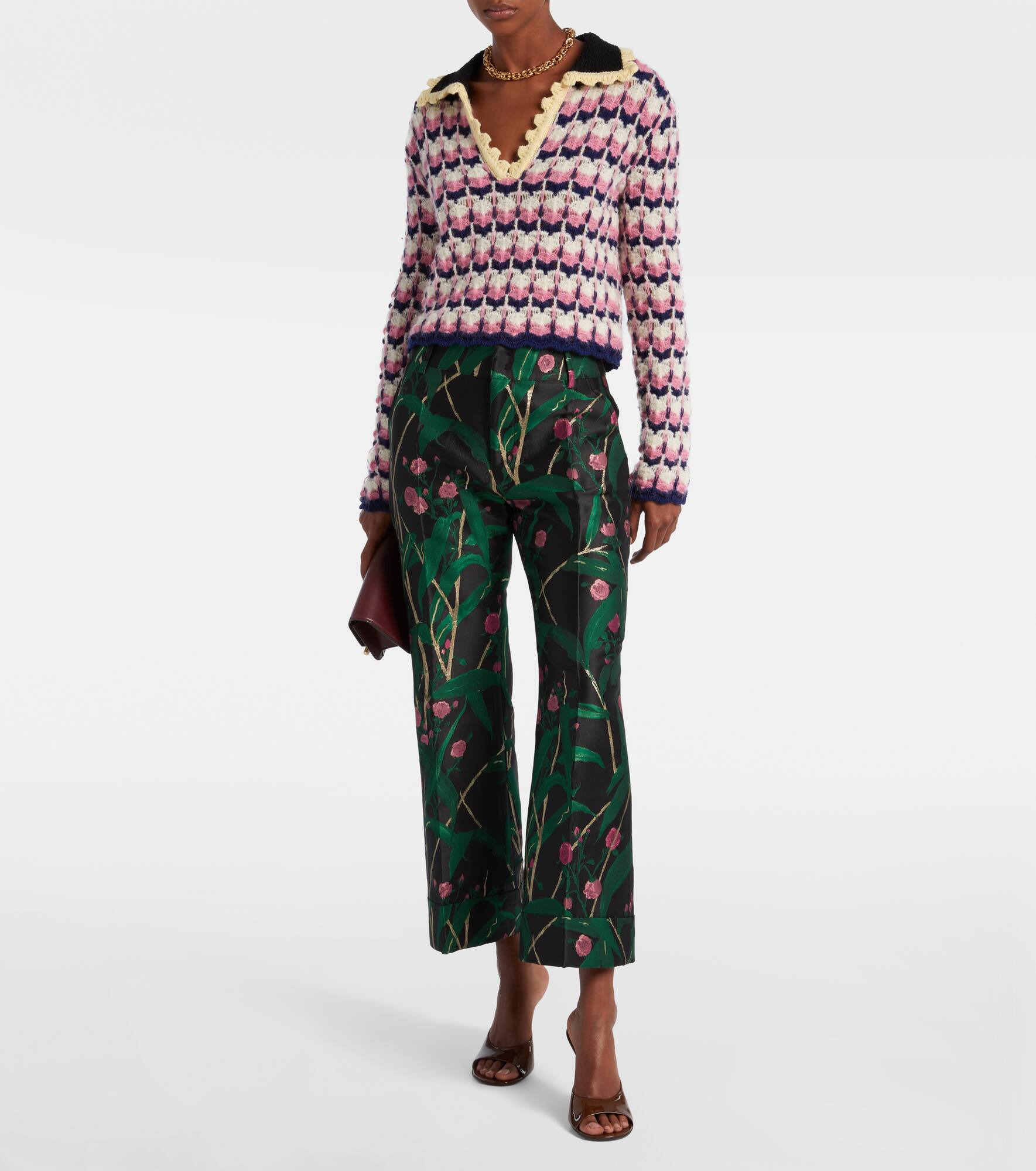 Picket wool-blend polo sweater - 2