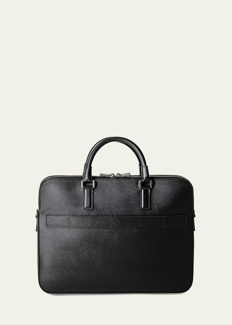 Serapian Men's Double-Zip Slim Briefcase outlook
