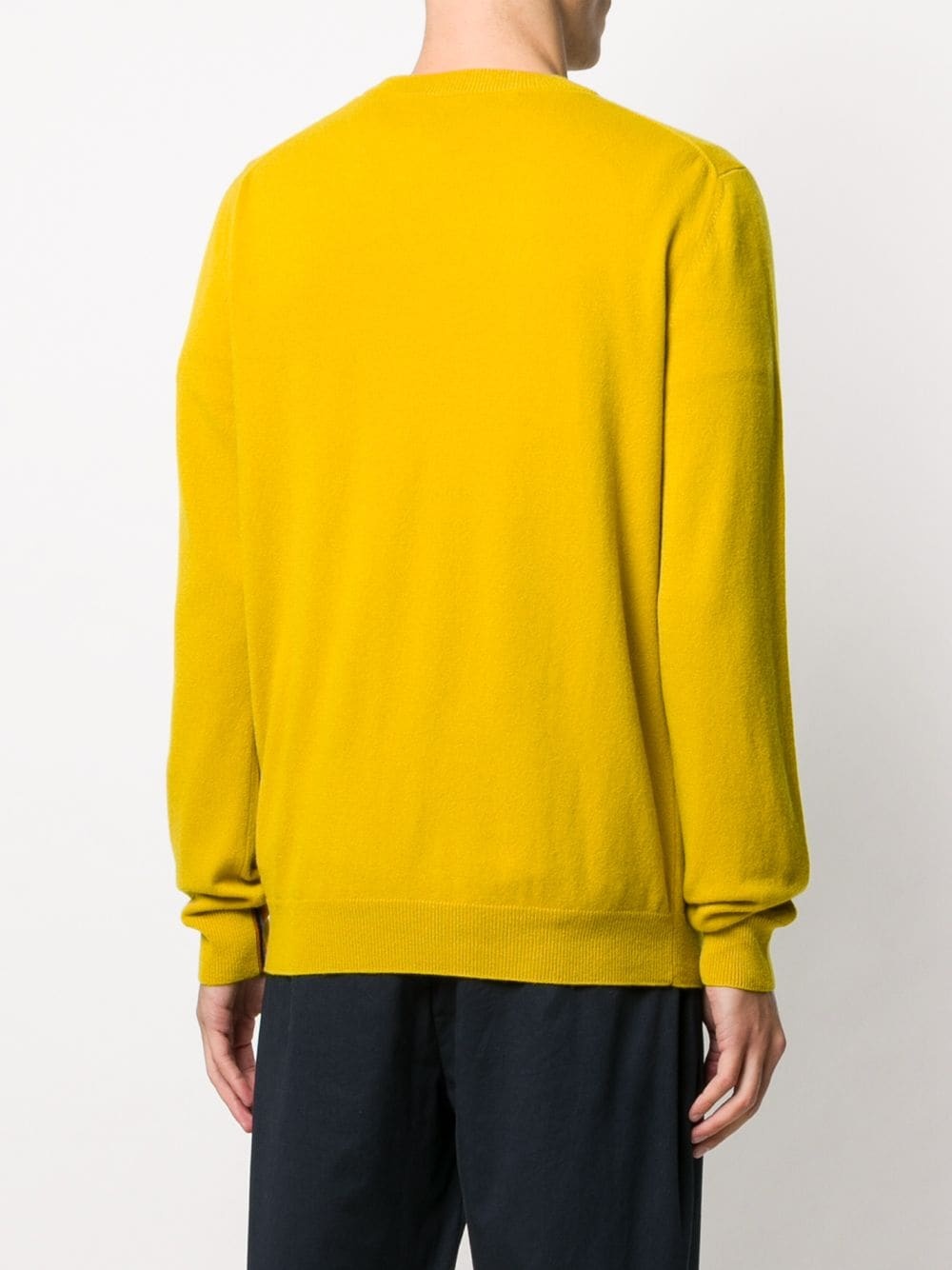 rib-trimmed cashmere jumper - 4