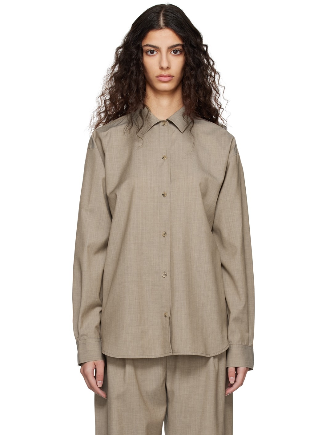 Taupe Droptail Shirt - 1