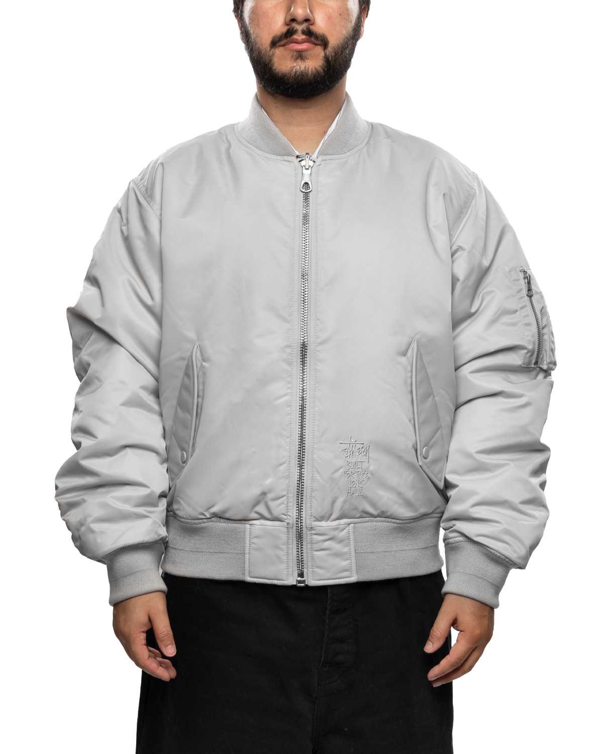 Built Bomber Reversible Jacket Grey - 1