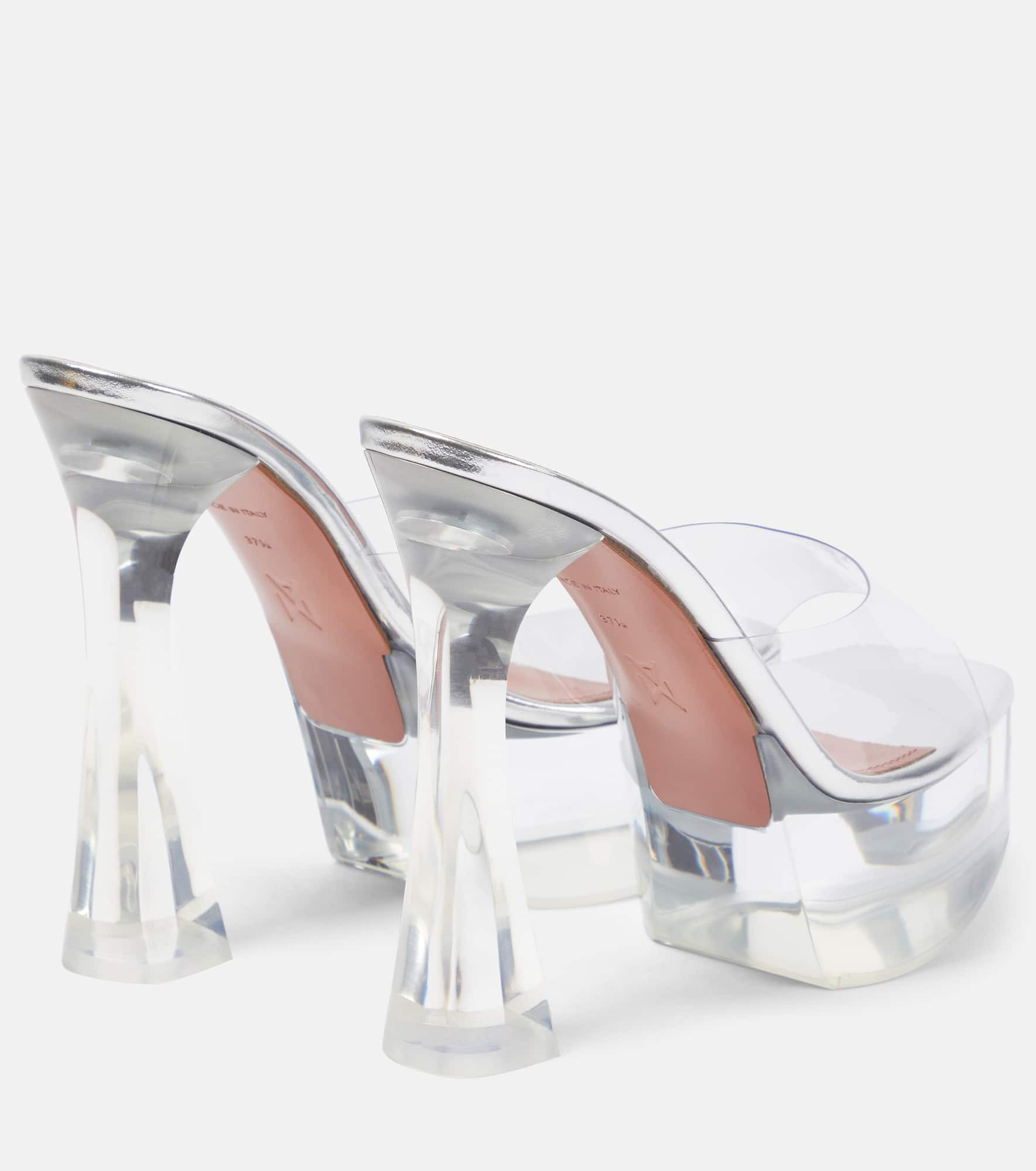 Dalida Glass PVC platform mules - 3