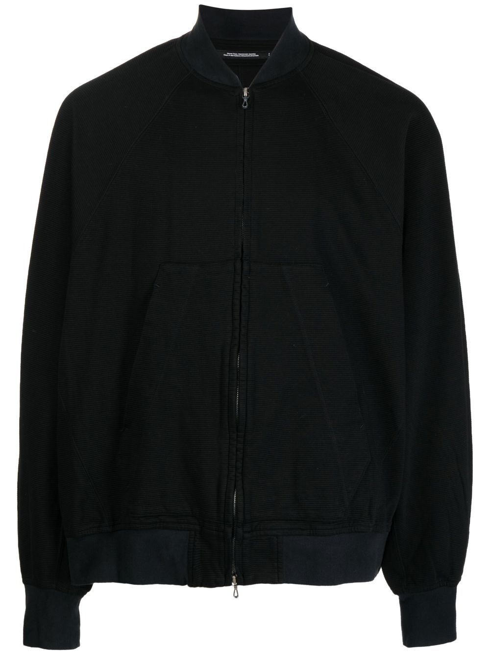 ribbed cotton bomber jacket - 1