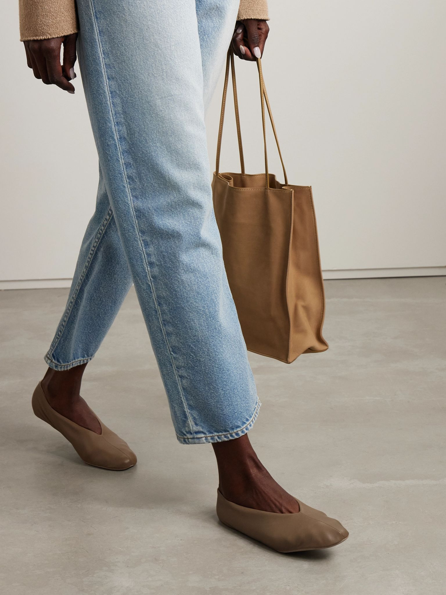 Stella leather ballet flats Brown - 2