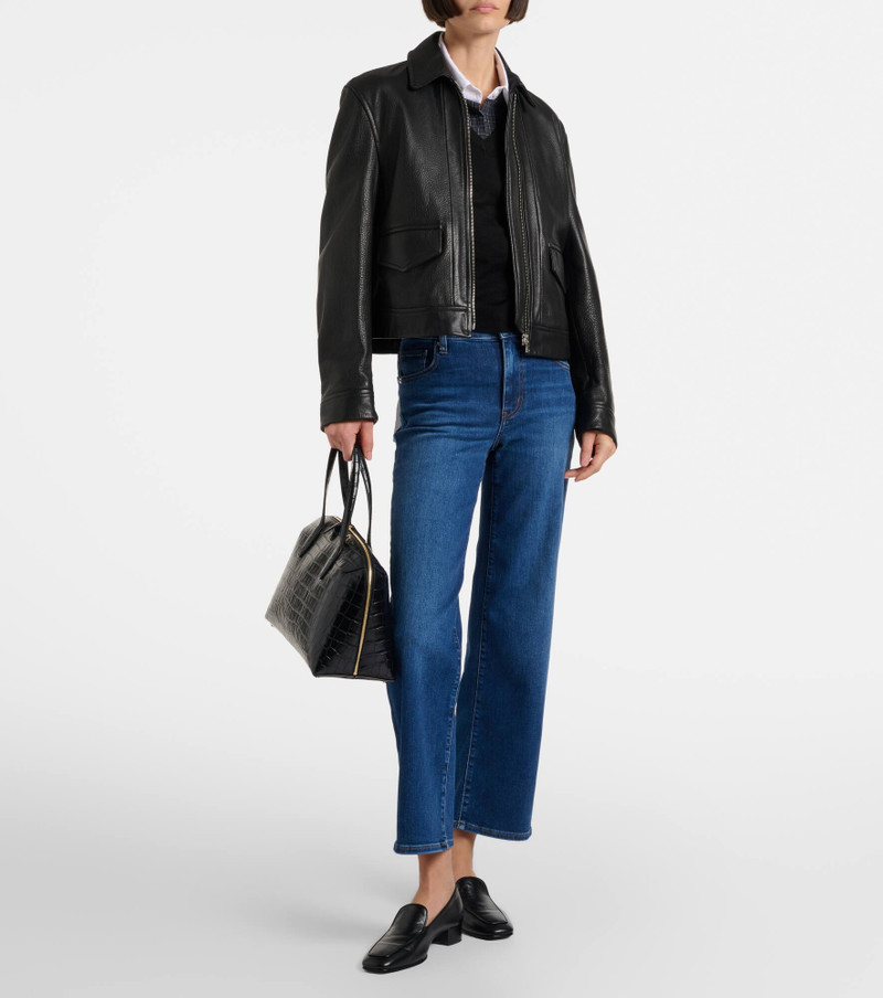 FRAME Mellow cropped mid-rise straight jeans outlook