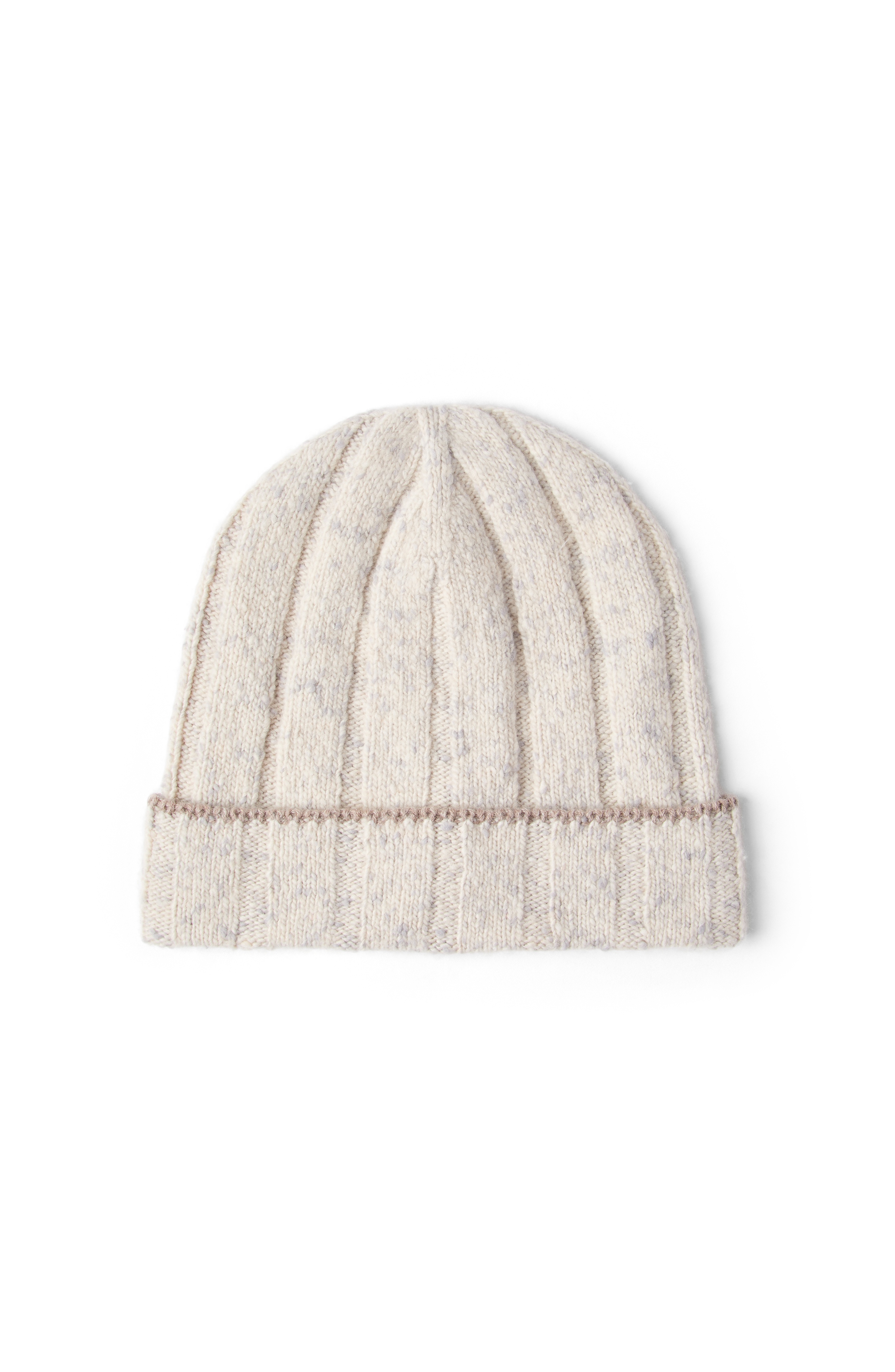 Brunello Cucinelli Cashmere rib knit beanie in Pearl at Nordstrom - 1
