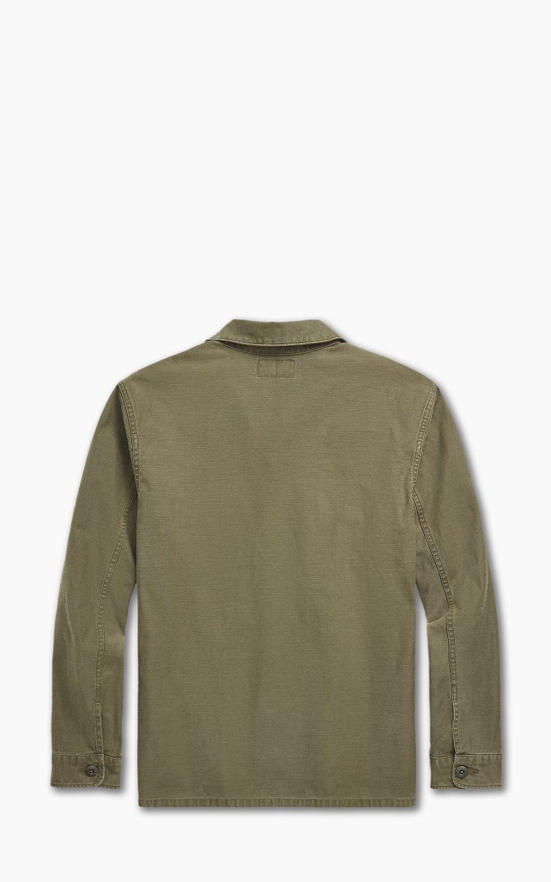 REGIMENT REVERSE SATEEN OVERSHIRT OLIVE - 3