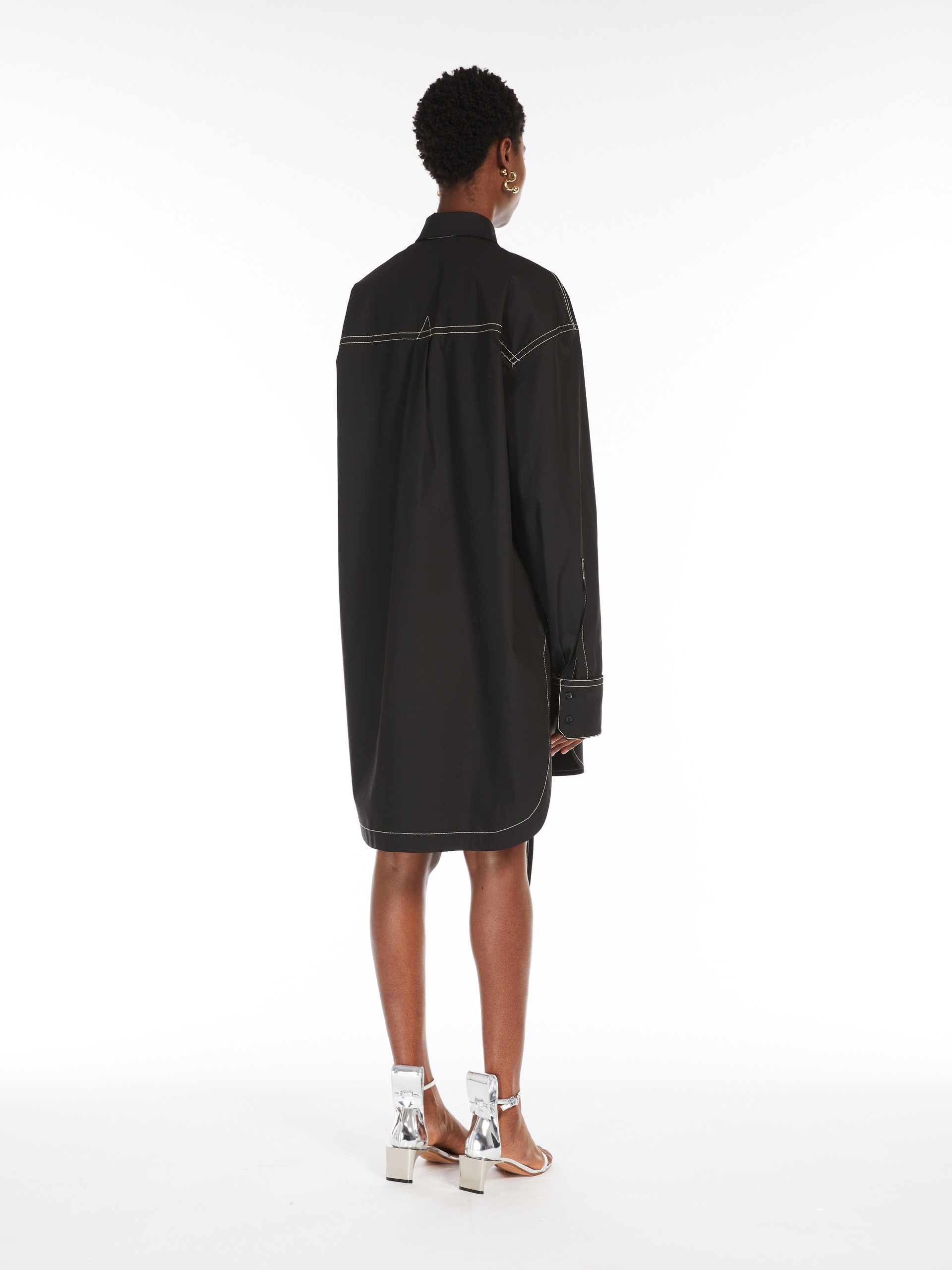MYOVID2 Detachable-detail long poplin shirt - 4