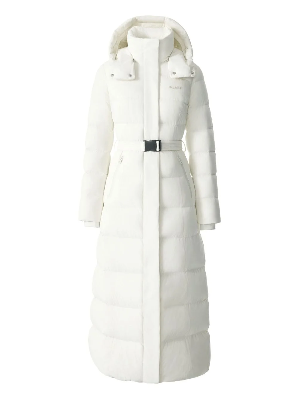 Calina-City hooded belted coat - 1