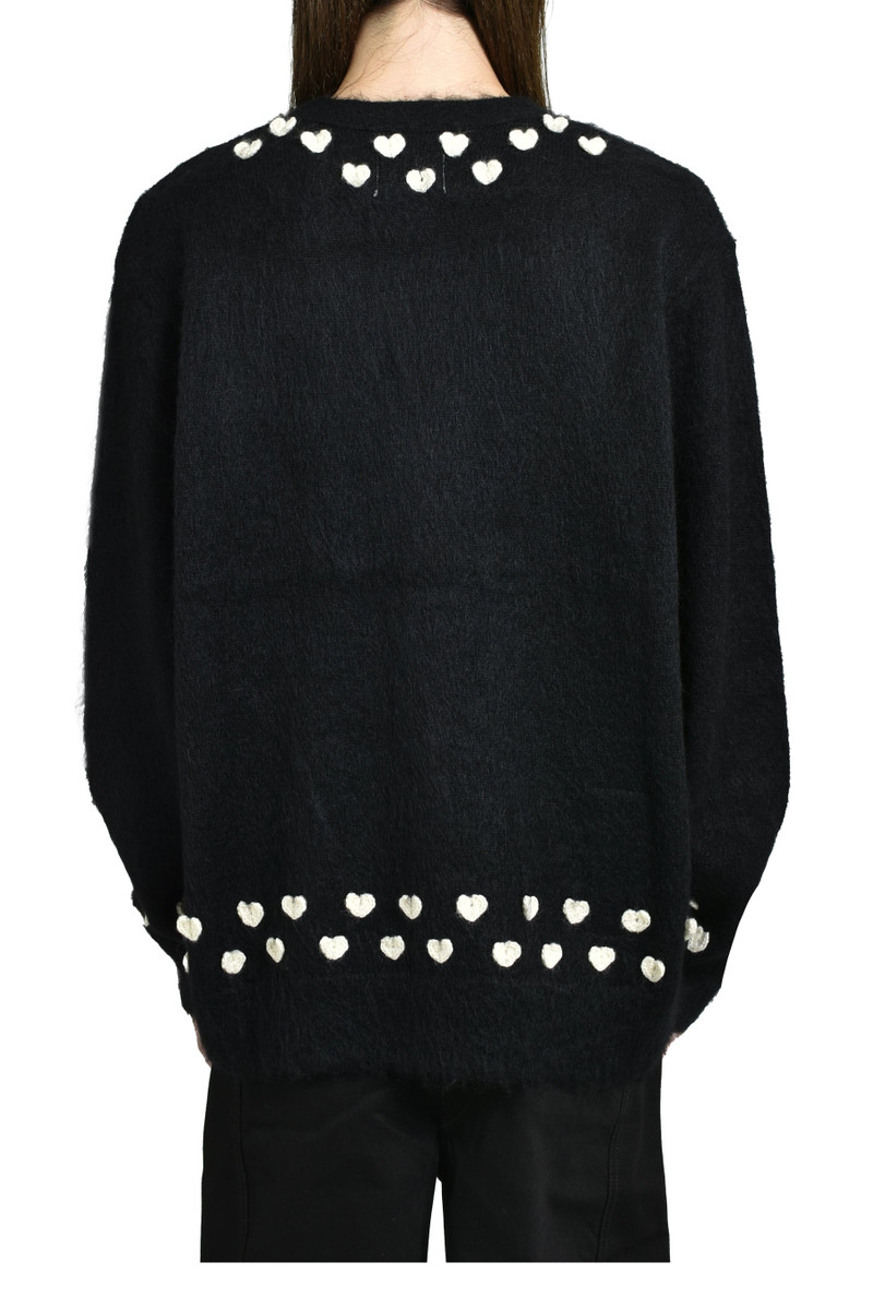 TAKAHIROMIYASHITA TheSoloist. HEART ATTACHED MOHAIR CARDIGAN / BLK outlook