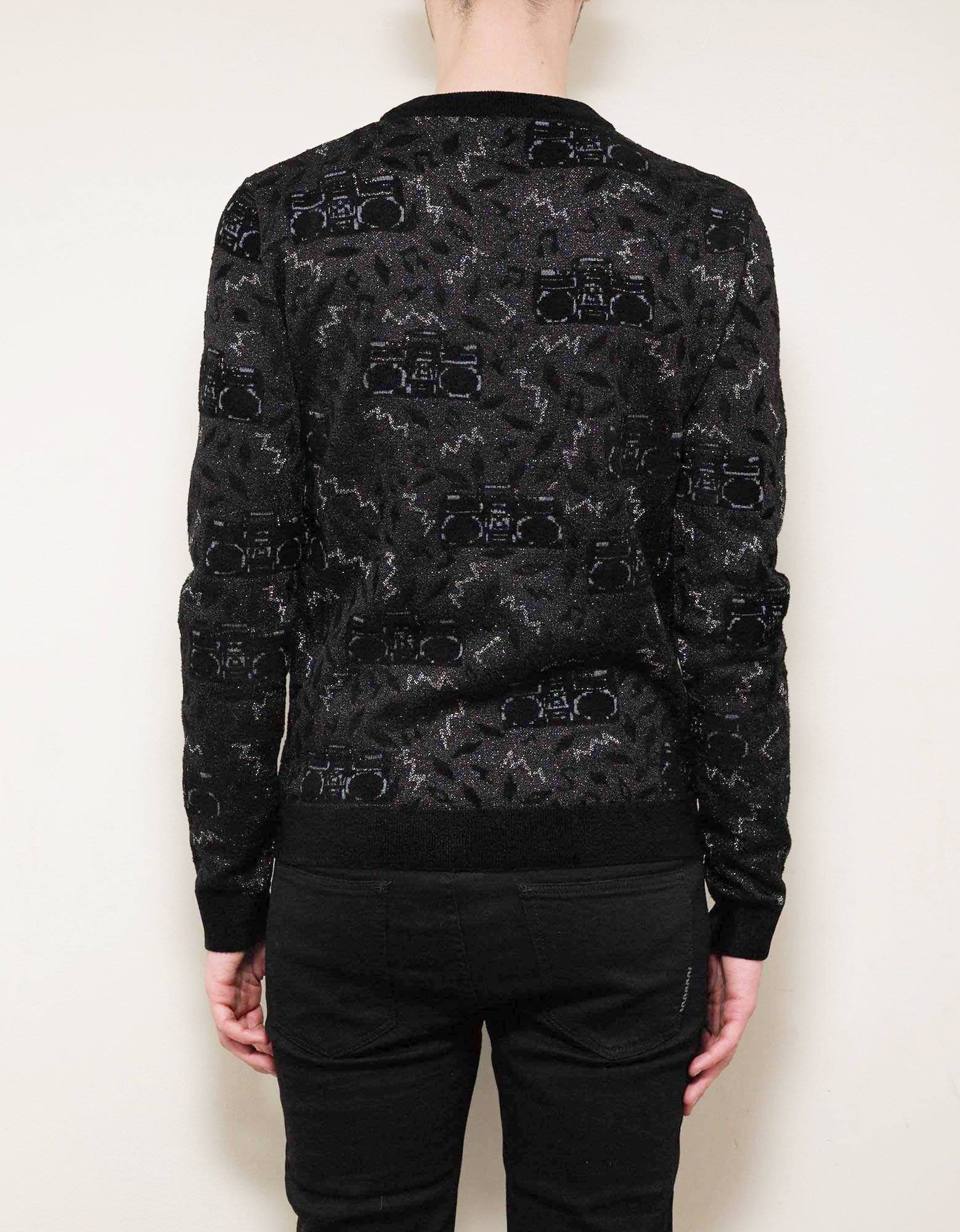 Saint Laurent Radio Jacquard Oversized Sweater - 5