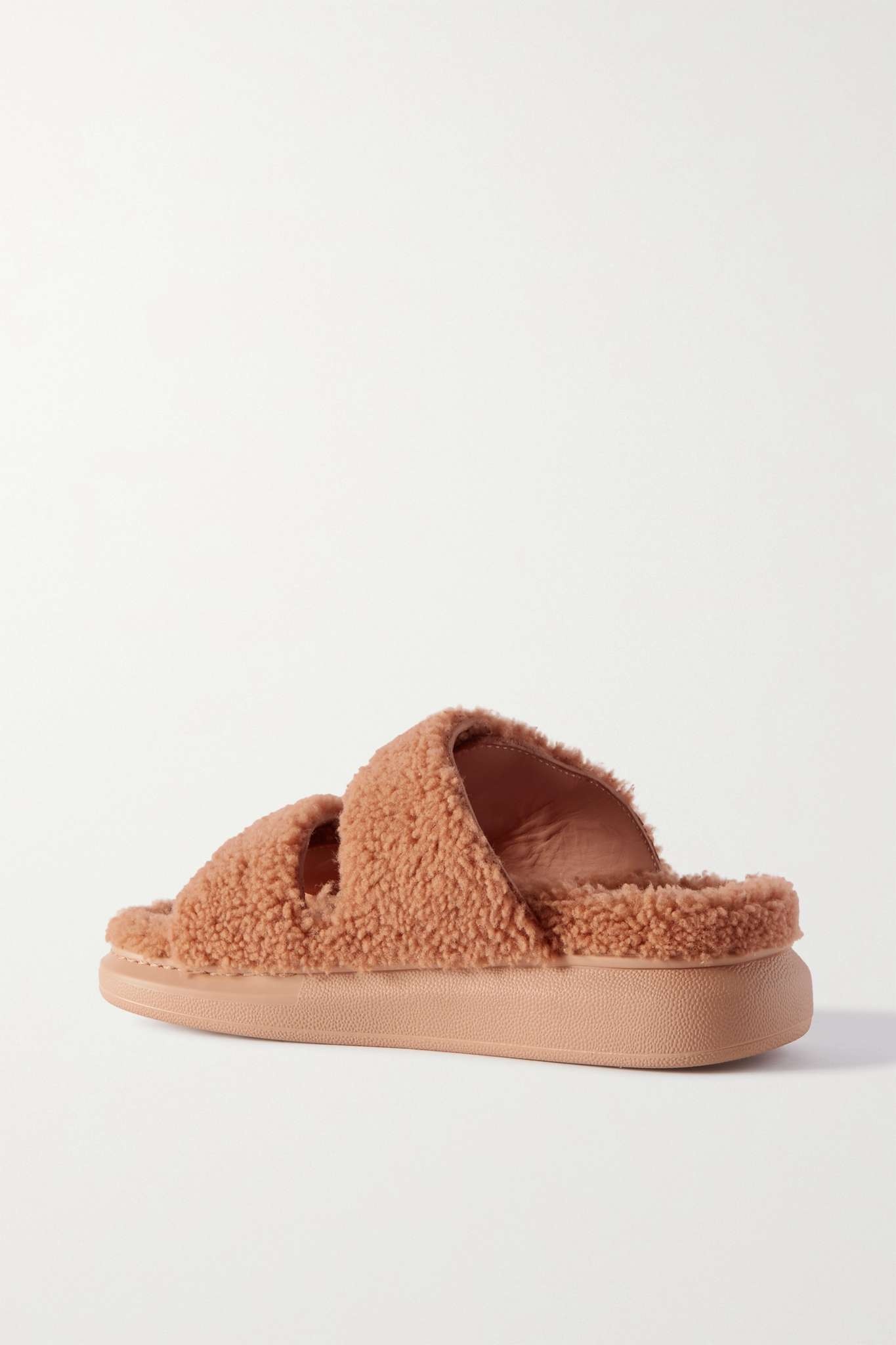 Shearling exaggerated-sole sandals - 2