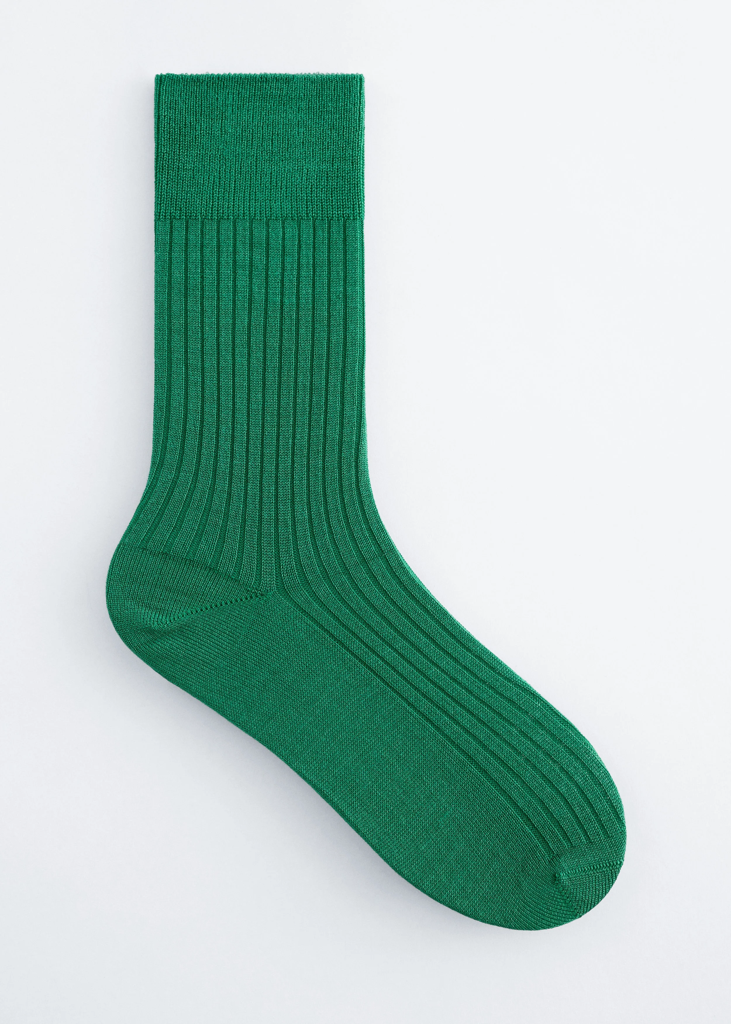 Ribbed Silk Socks - 1