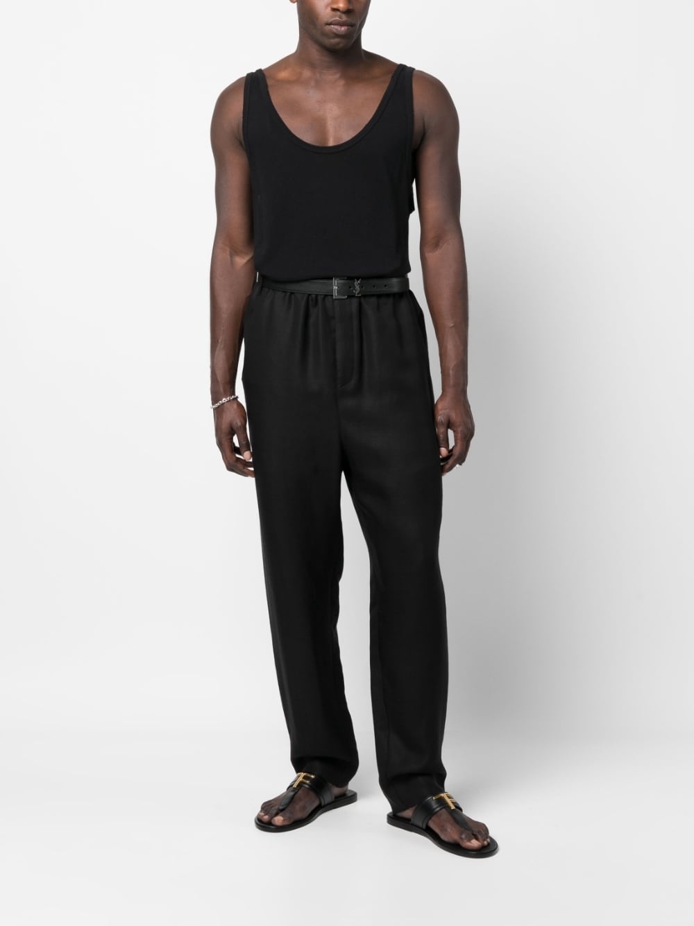 high-waisted tapered trousers - 2