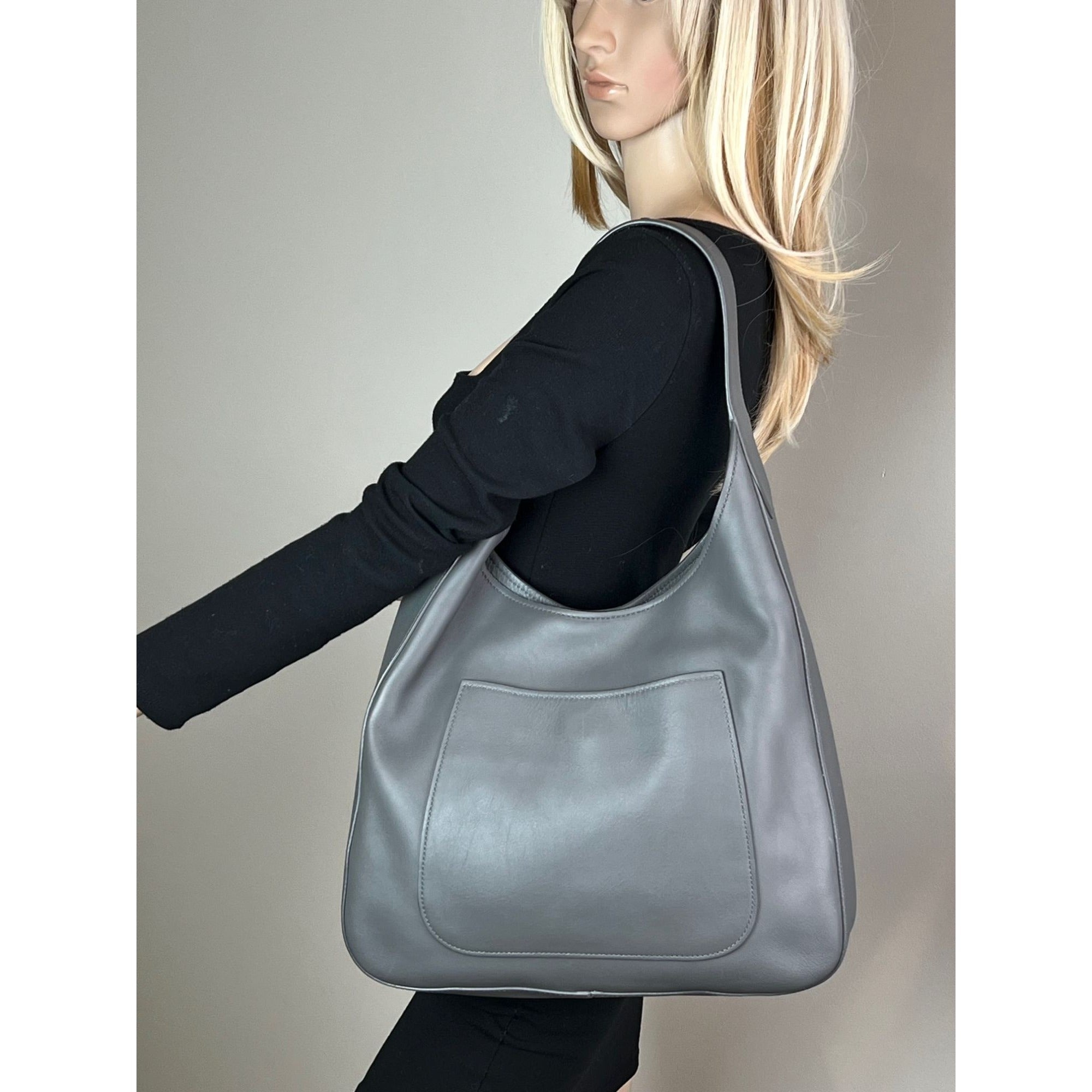 Prada Vitello Daino grey Hobo Bag - 6
