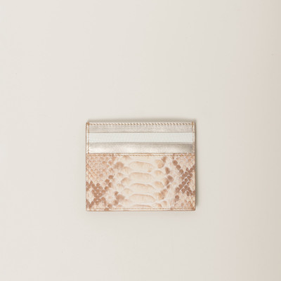 Miu Miu Python and Tejus card holder outlook