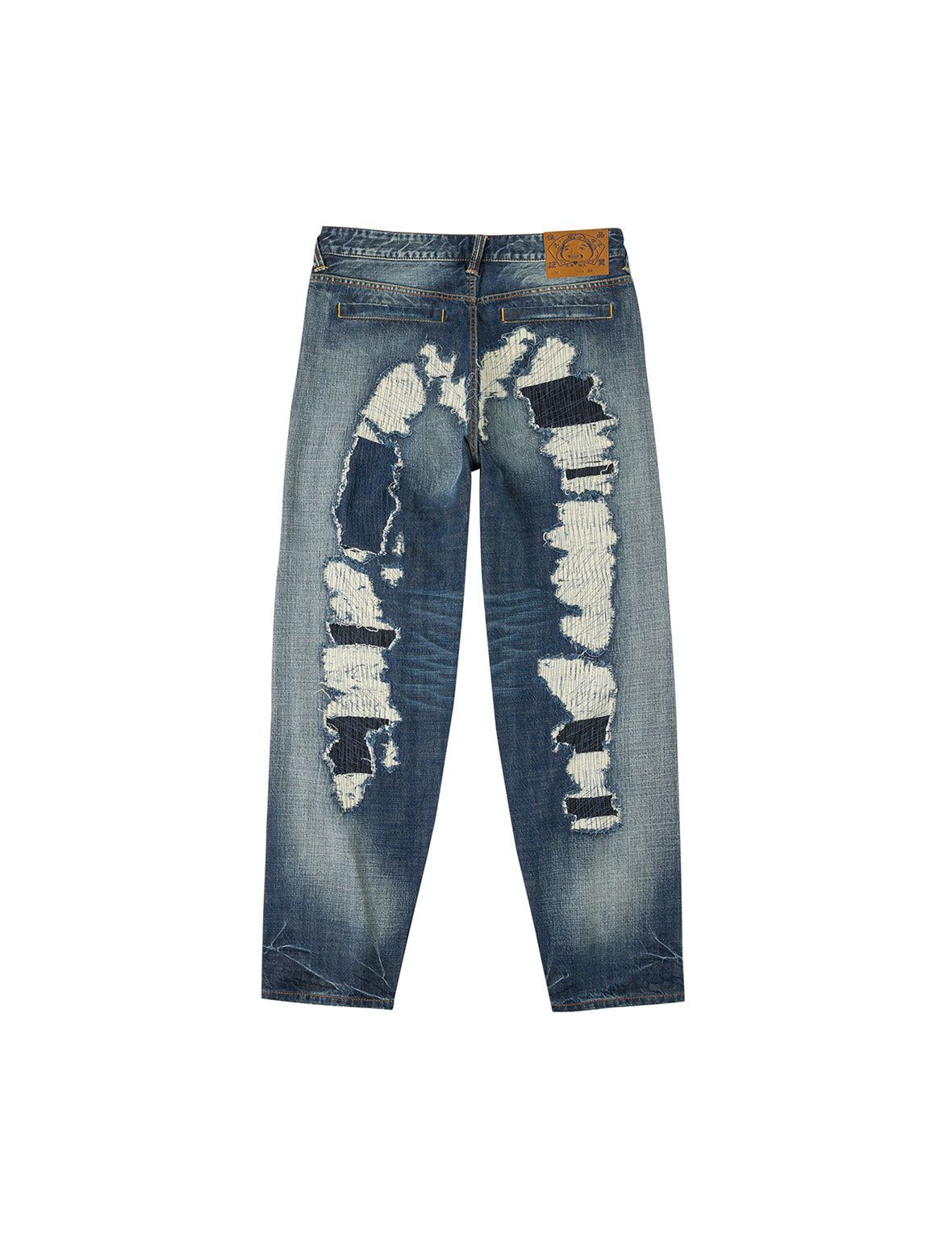 Washed Distressed Daicock Relax Straight Fit Jeans #2030 - 13
