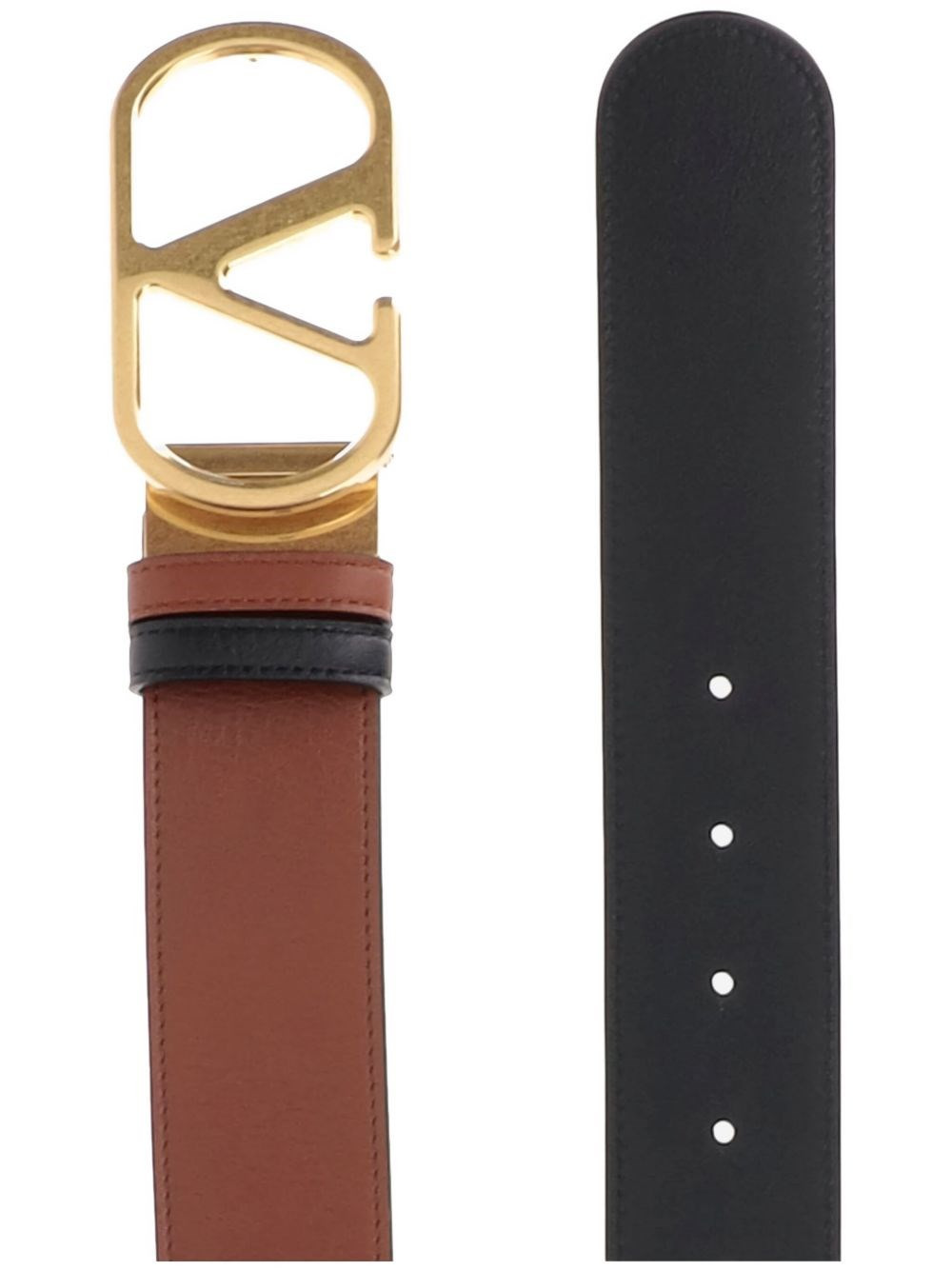 VLogo signature leather belt - 3