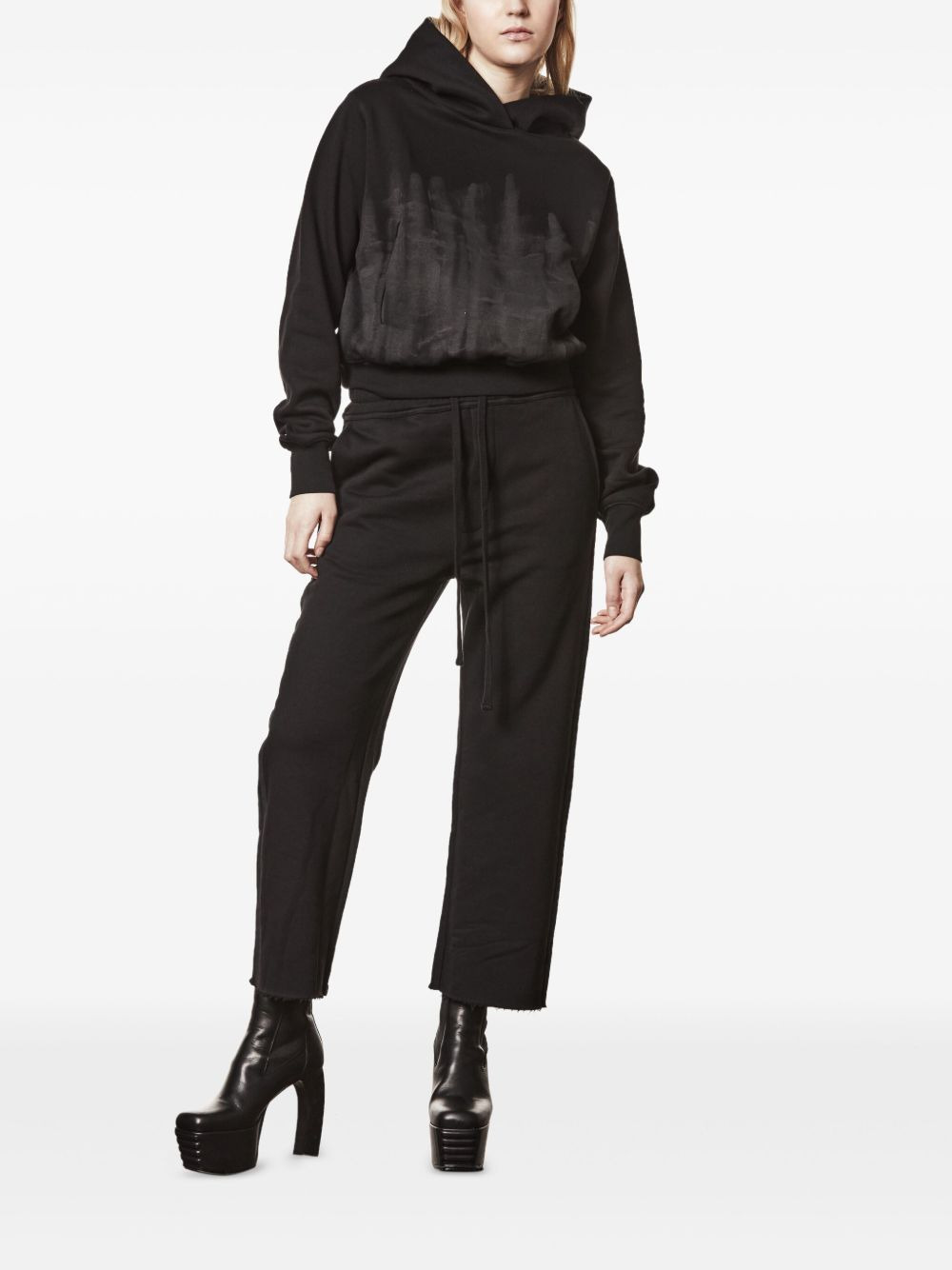 side-stripe raw-edge track pants - 2