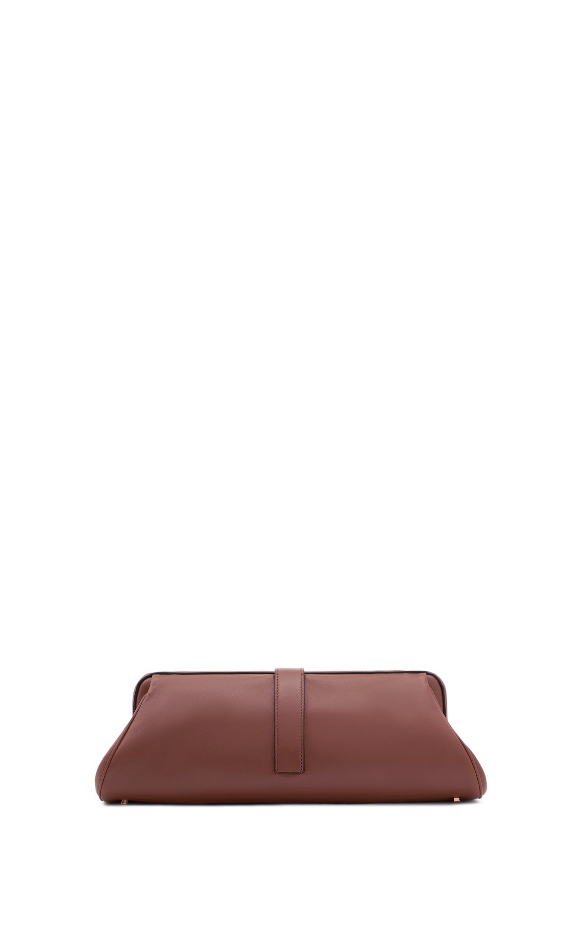 Paola Clutch in Cognac Nappa Leather - 5