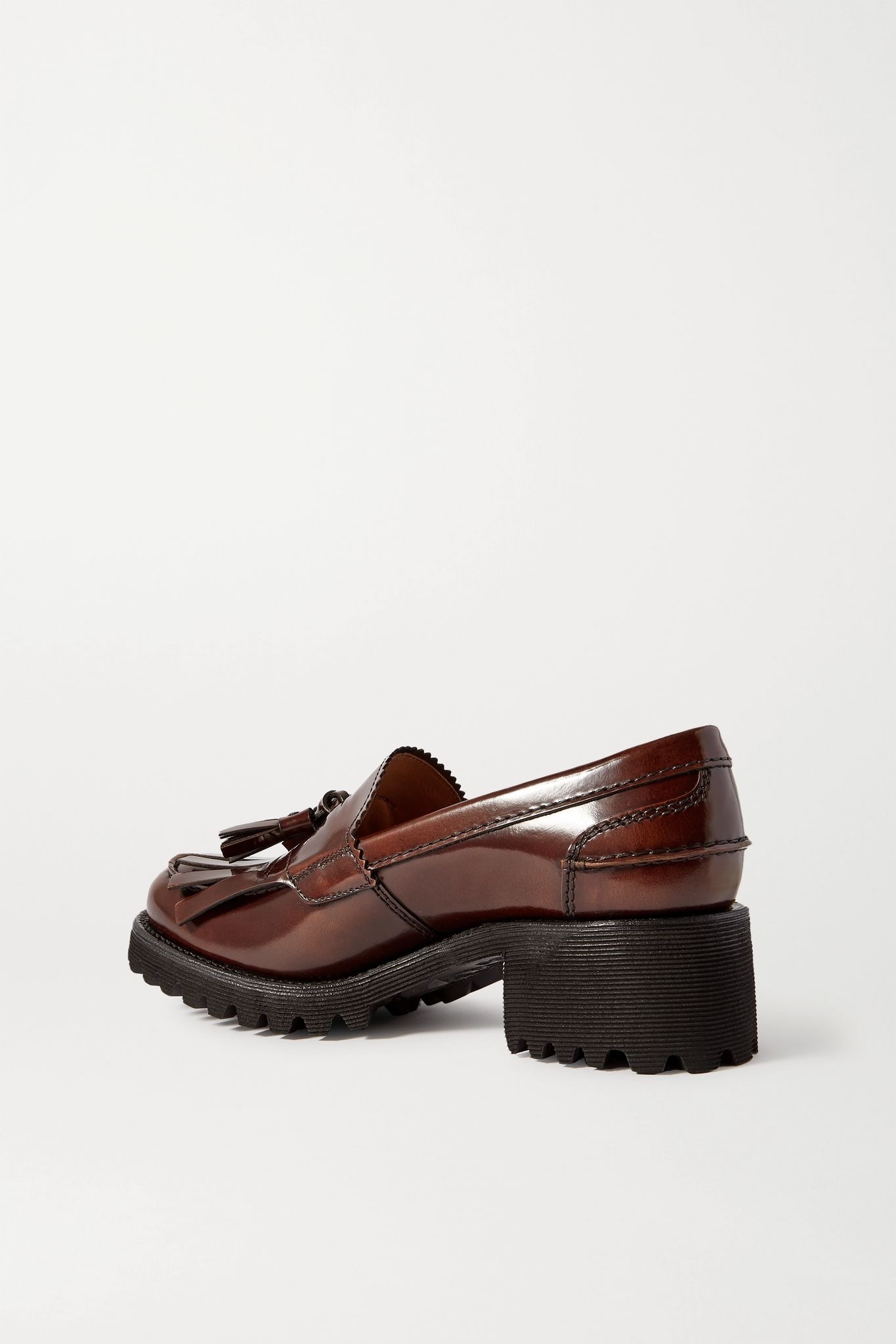 Colleen tasseled glossed-leather loafers - 3