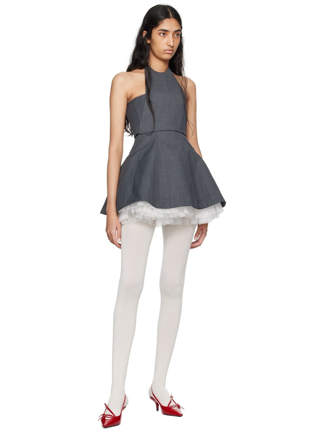 Gray Two-Piece Minidress - 5