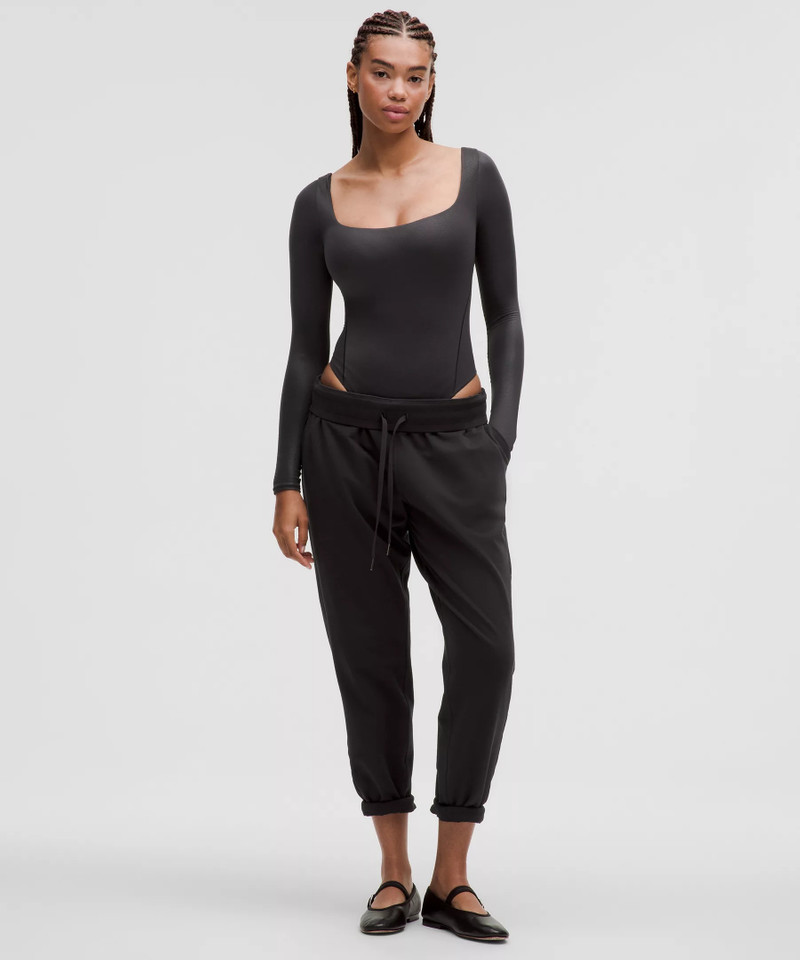 lululemon Wundermost Ultra-Soft Nulu Square-Neck Long-Sleeve Bodysuit *Shine outlook