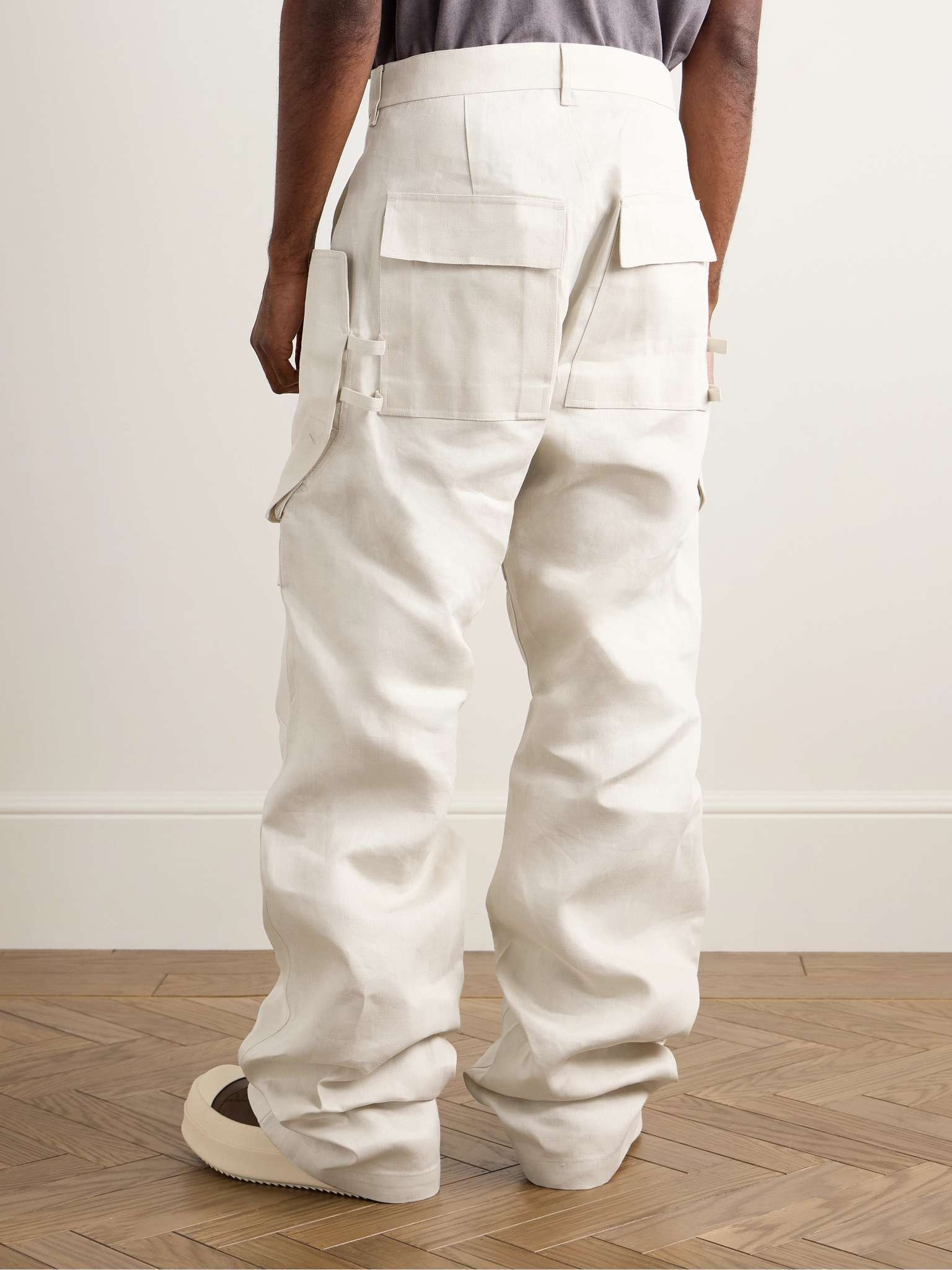 Stefan Wide-Leg Linen Cargo Trousers - 4