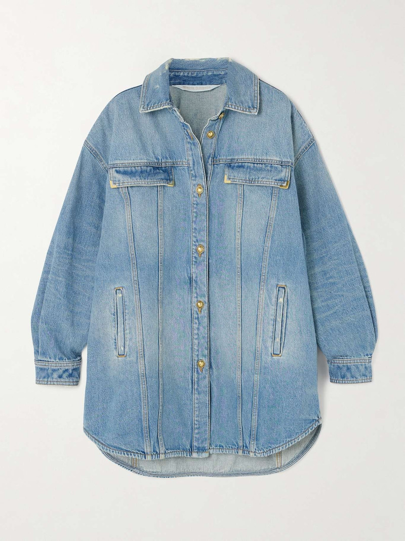 Printed denim overshirt - 1
