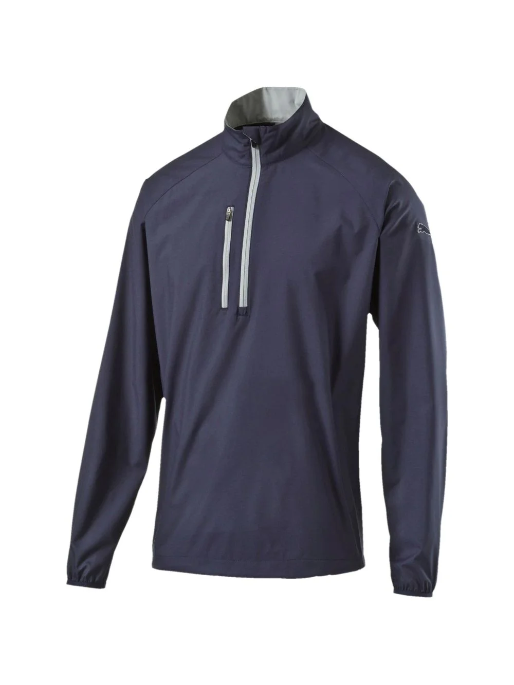 logo-print long-sleeve wind jacket - 1