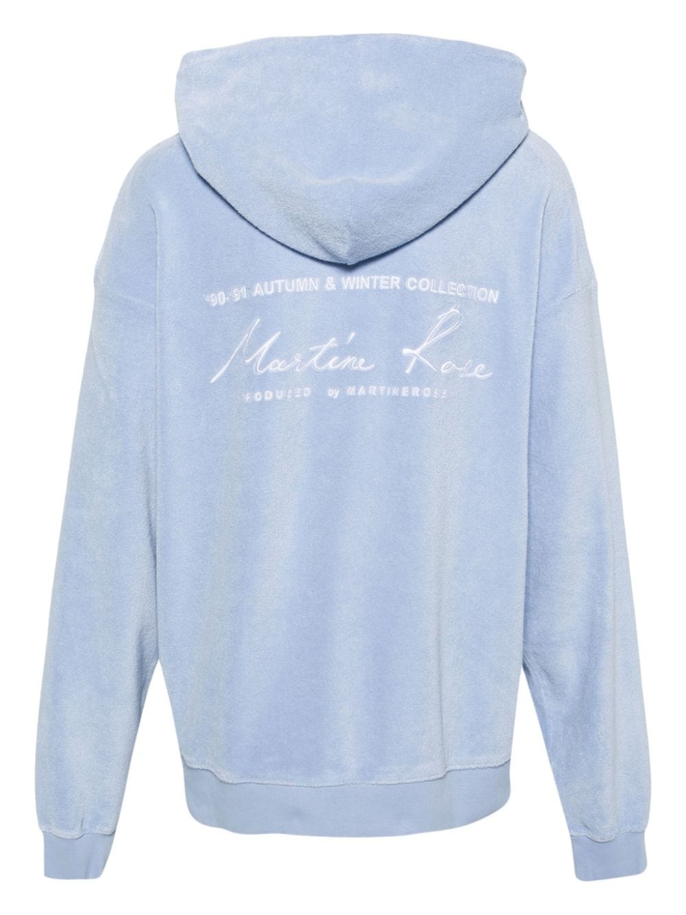 drop-shoulder towelling-finish hoodie - 2