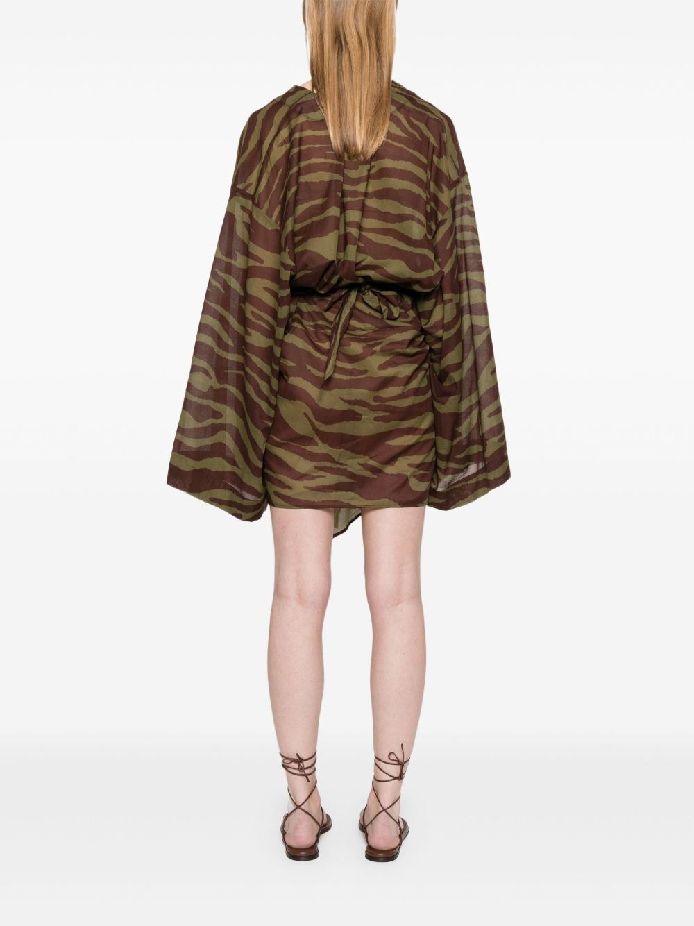 zebra-print mini dress - 4