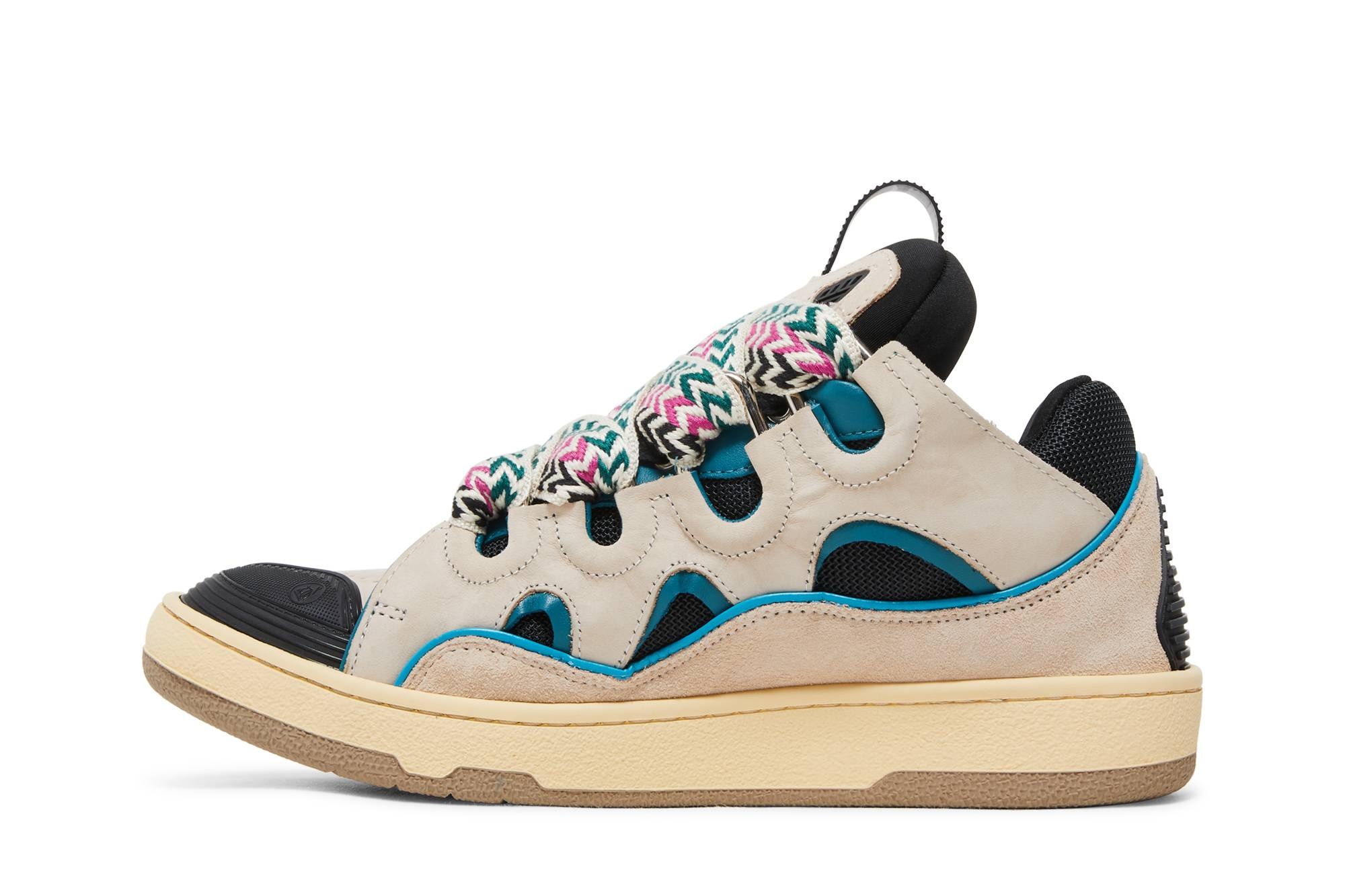 Lanvin Curb Sneaker 'Ecru Black' - 3