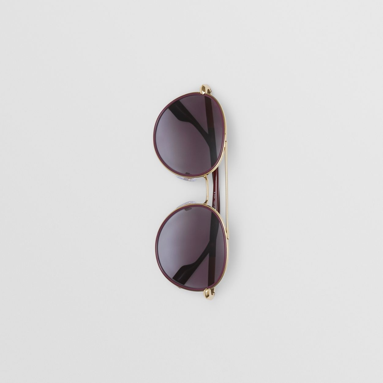 Icon Stripe Detail Round Frame Sunglasses - 3