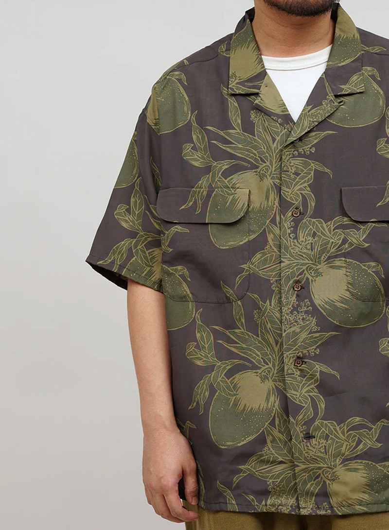 Open Collar Shirt Bihar Mango in Grey 4