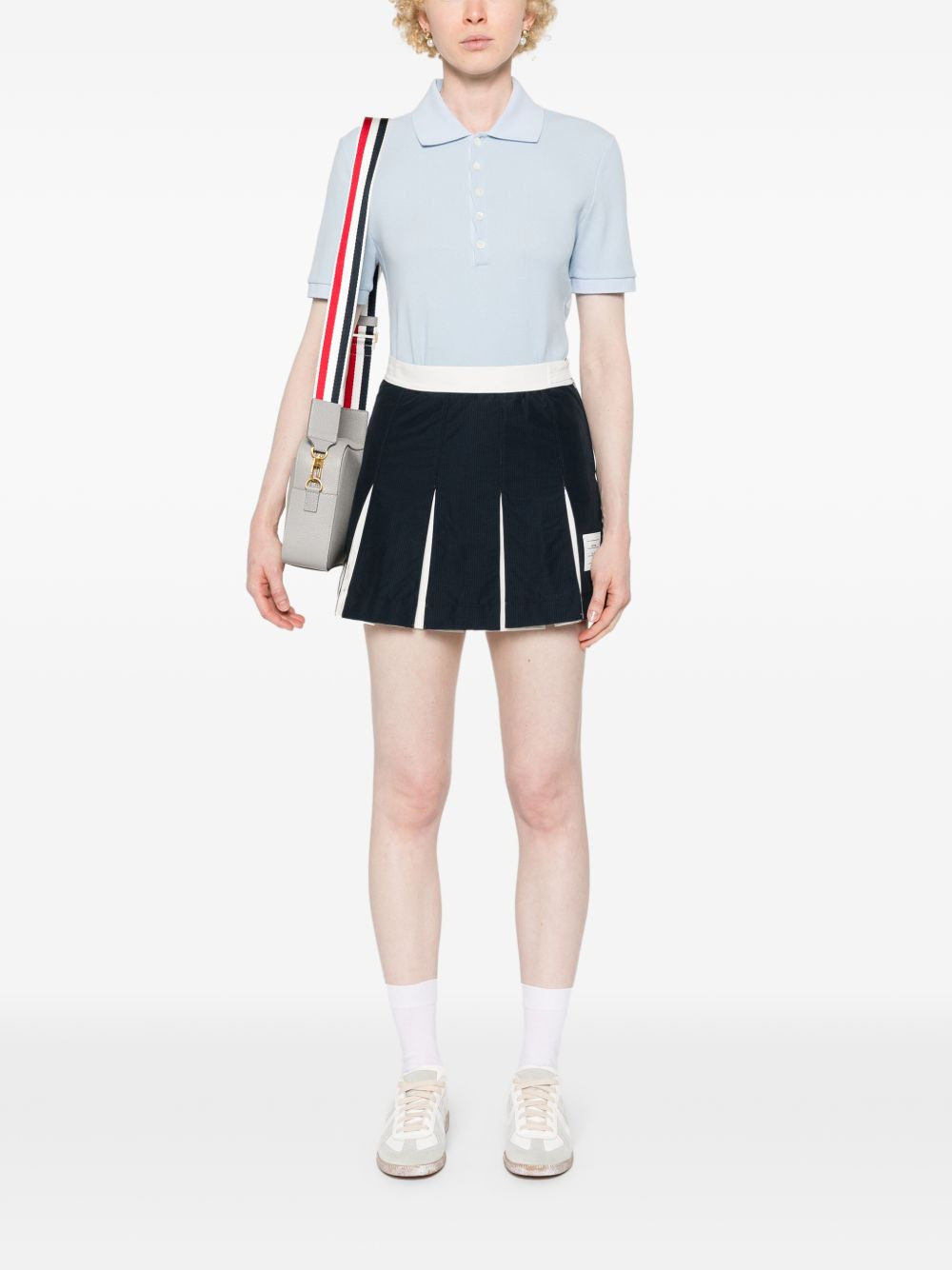 striped logo-patch polo shirt - 2