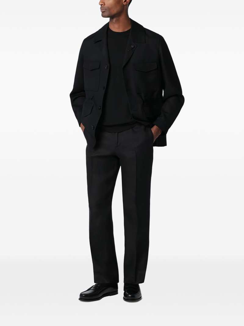 LARDINI flap-pocket shirt jacket outlook