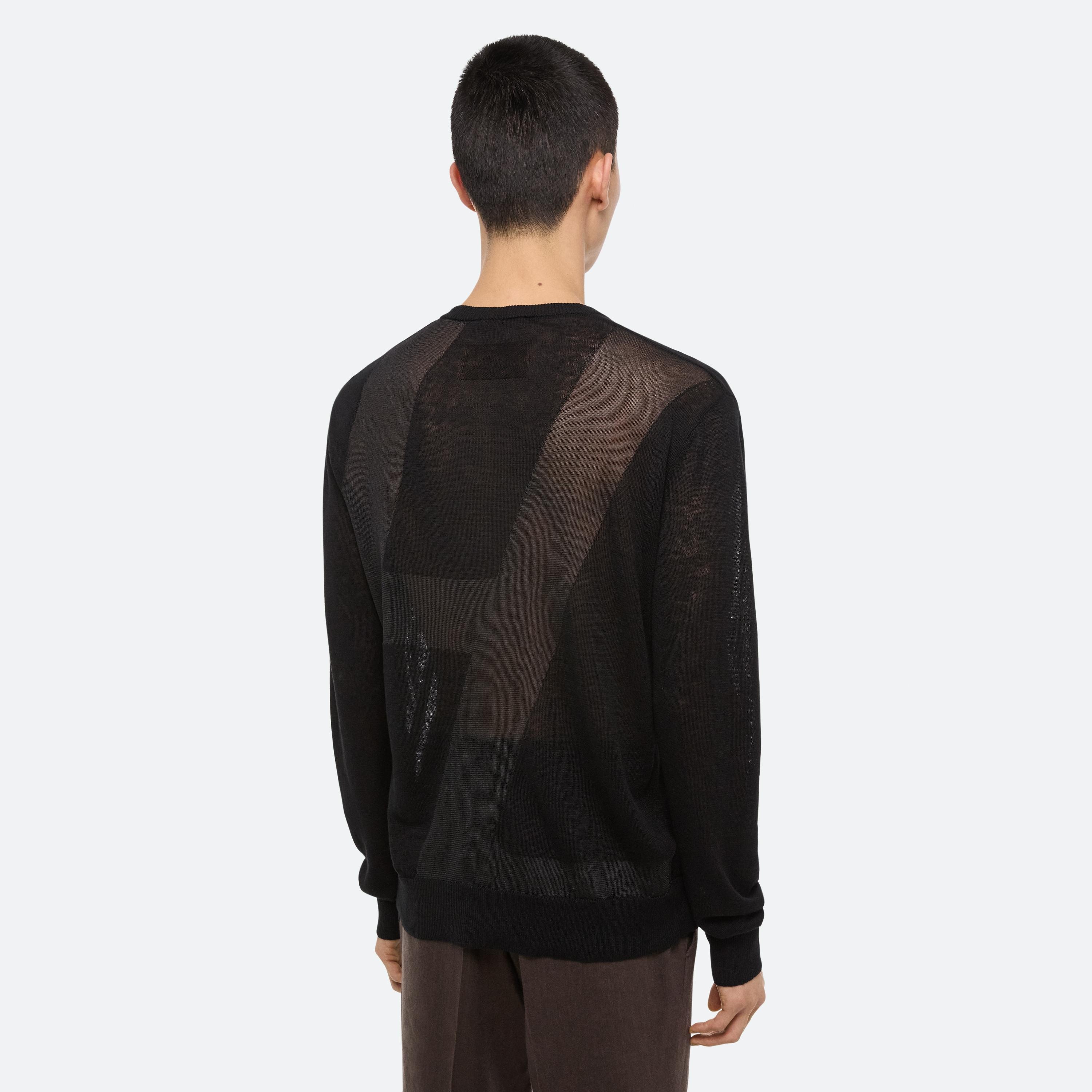 SHEER LOGO SWEATER - 6