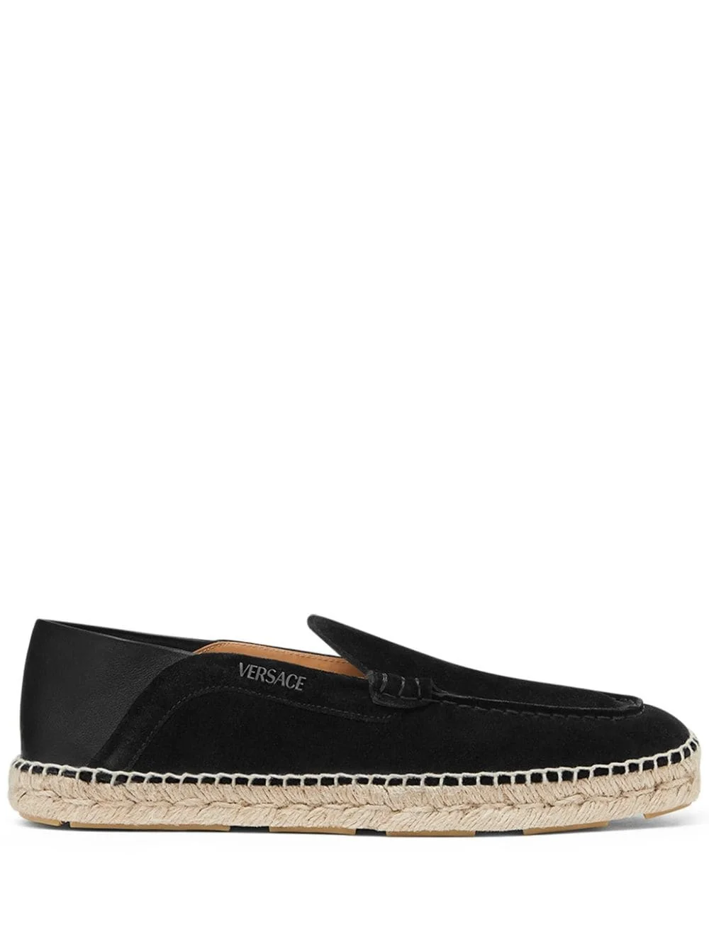logo-print suede espadrilles - 1