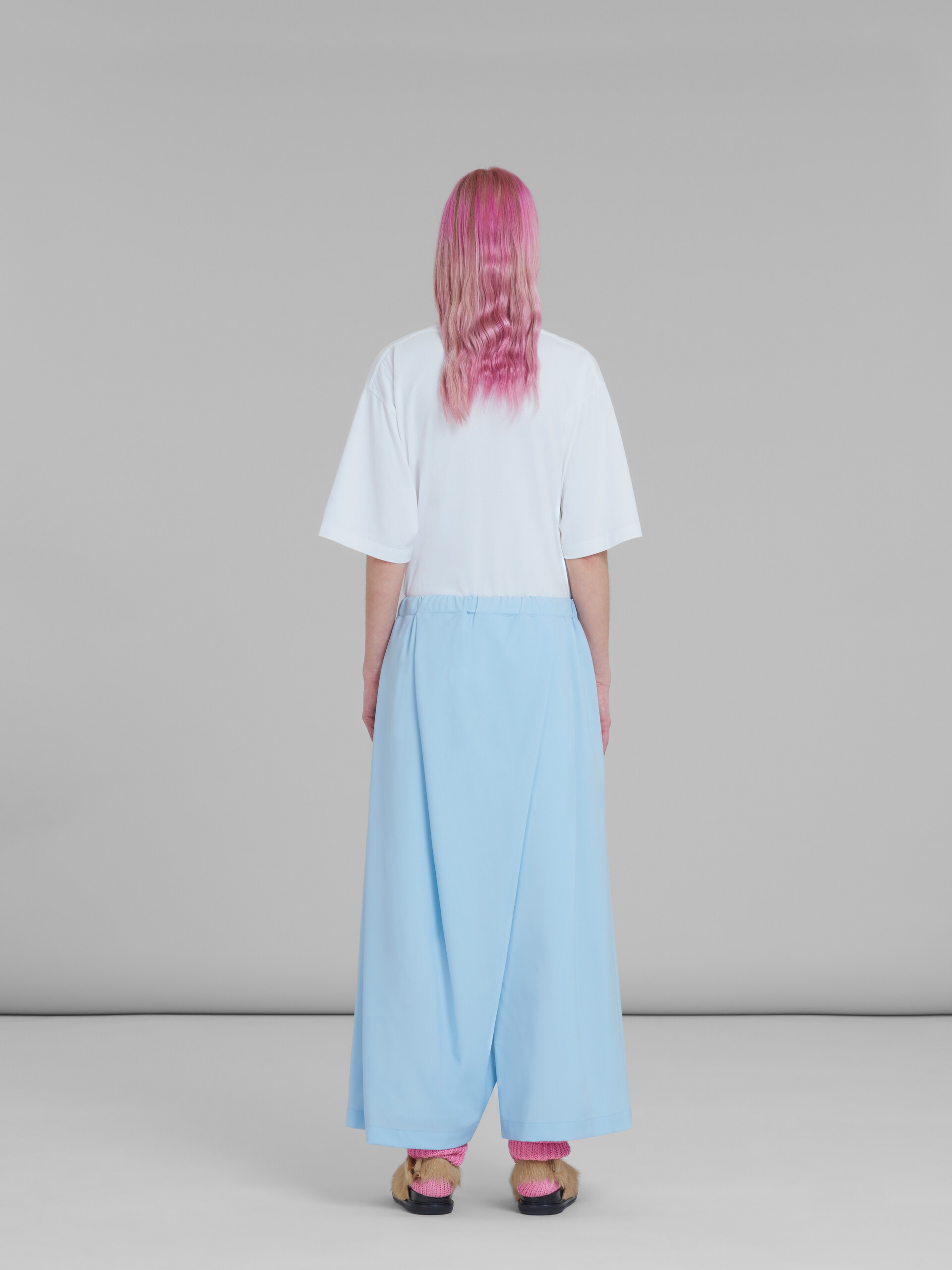 KARATE PANTS IN LIGHT BLUE TROPICAL WOOL - 3