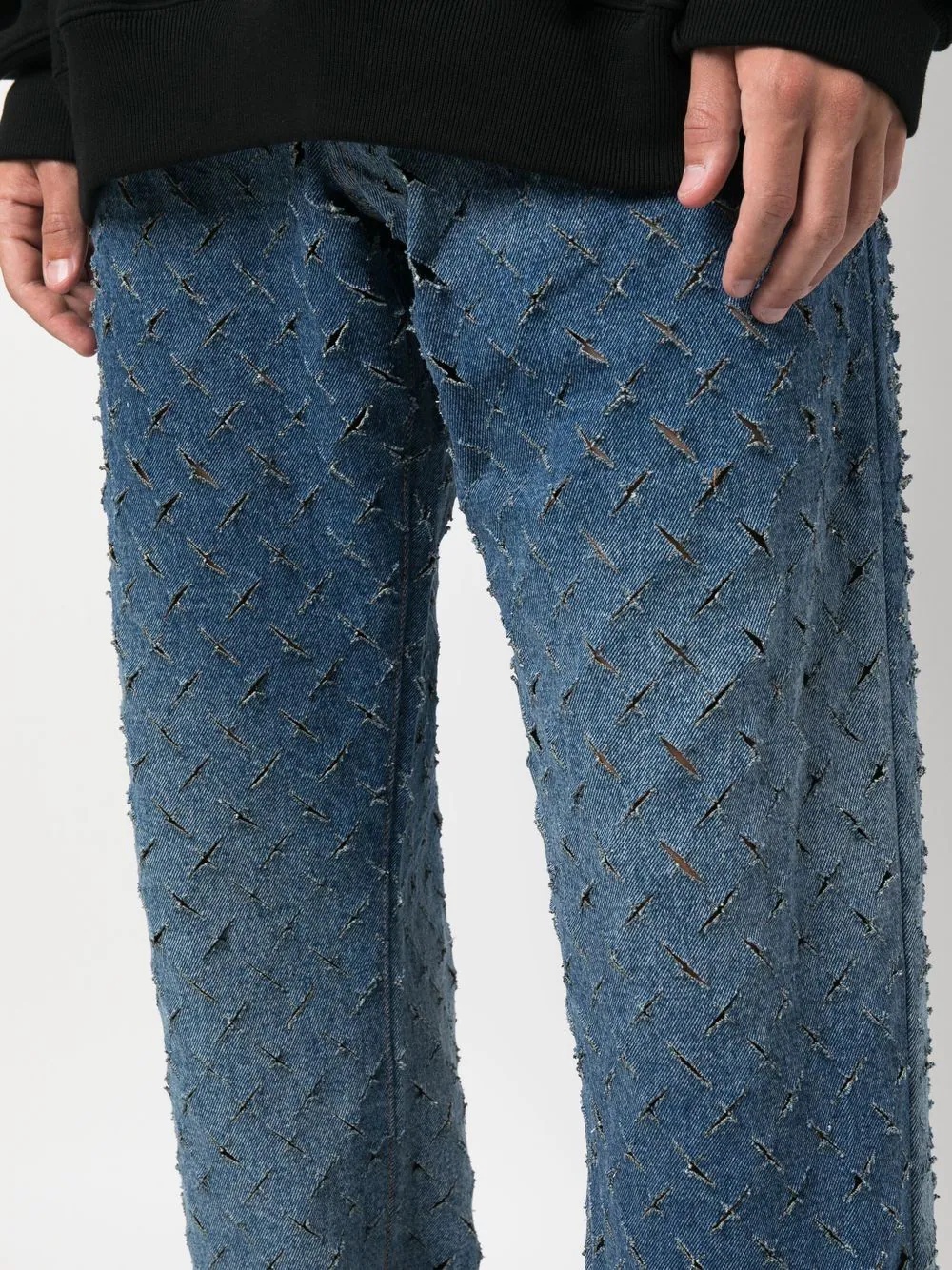 razor-cut straight-leg jeans - 5