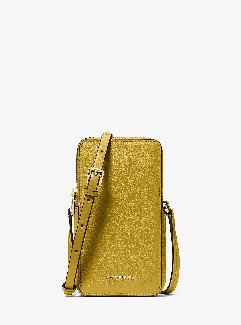 Jet Set Small Pebbled Leather Smartphone Crossbody Bag - 1