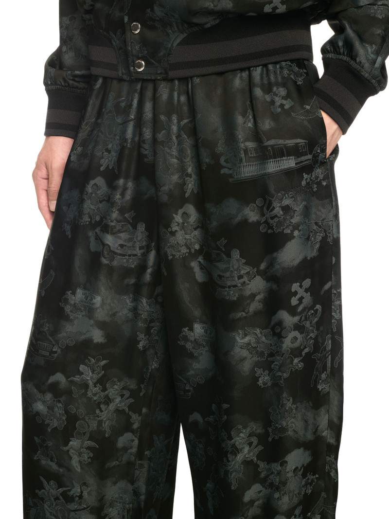 Black Jacquard Fresco Souvenir Pants 5