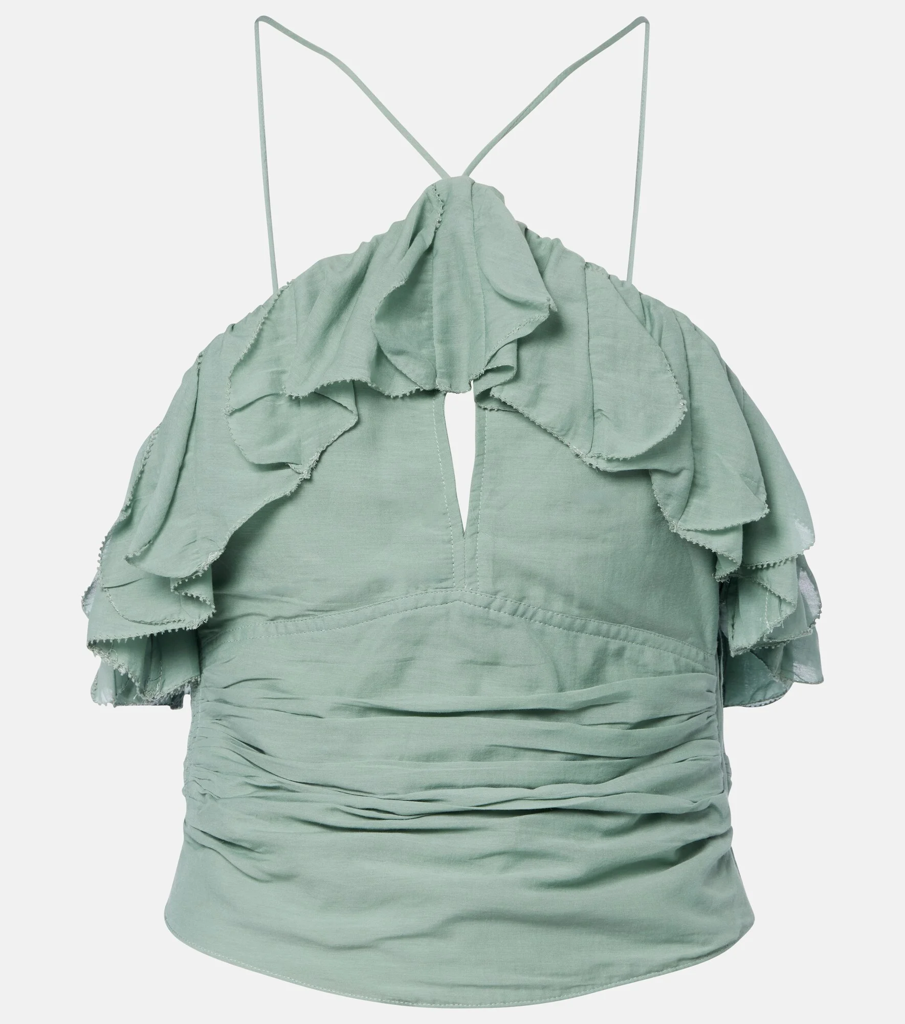 Djimia halterneck cotton-blend voile top - 1