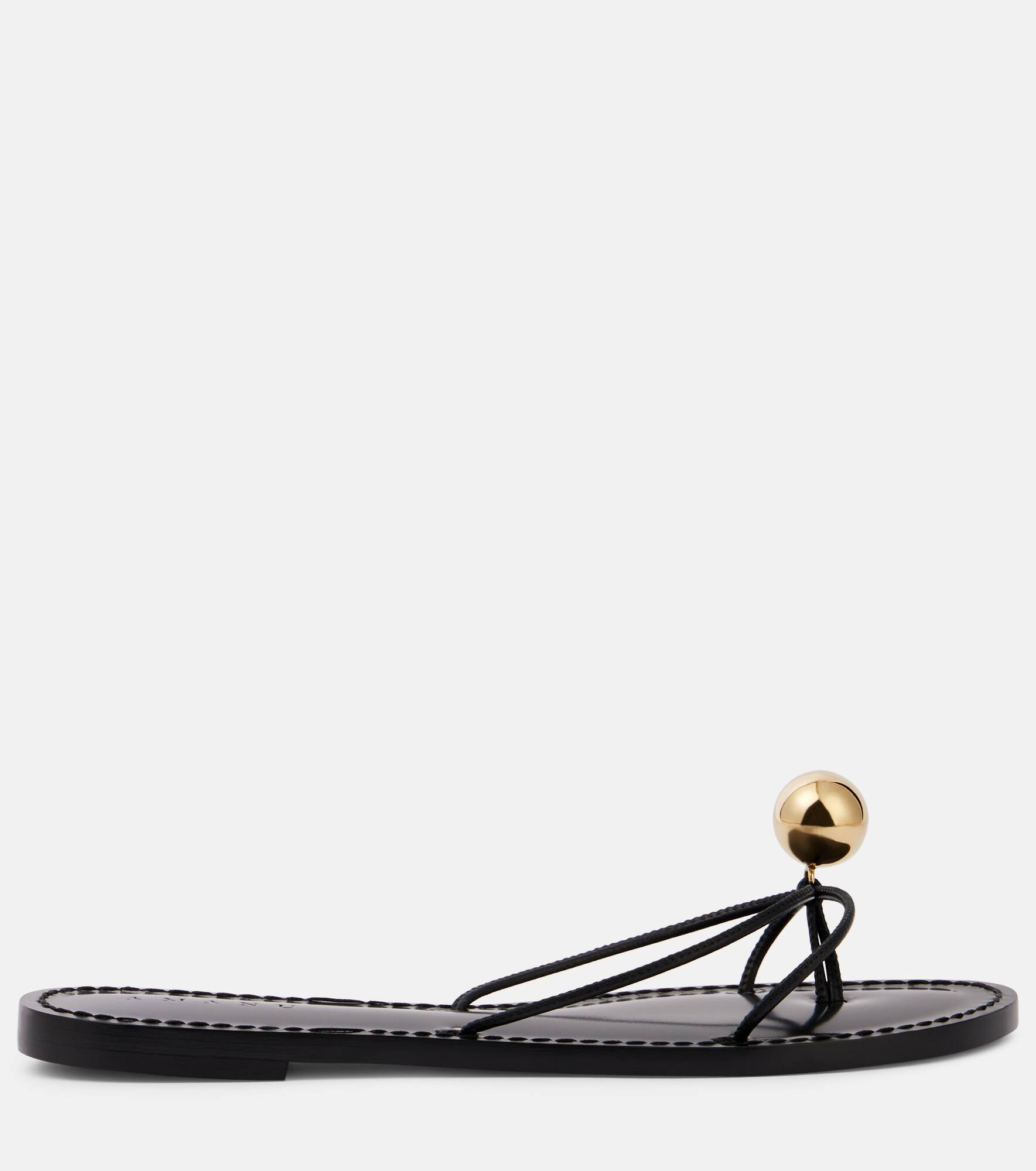 Malawi embellished leather thong sandals - 4
