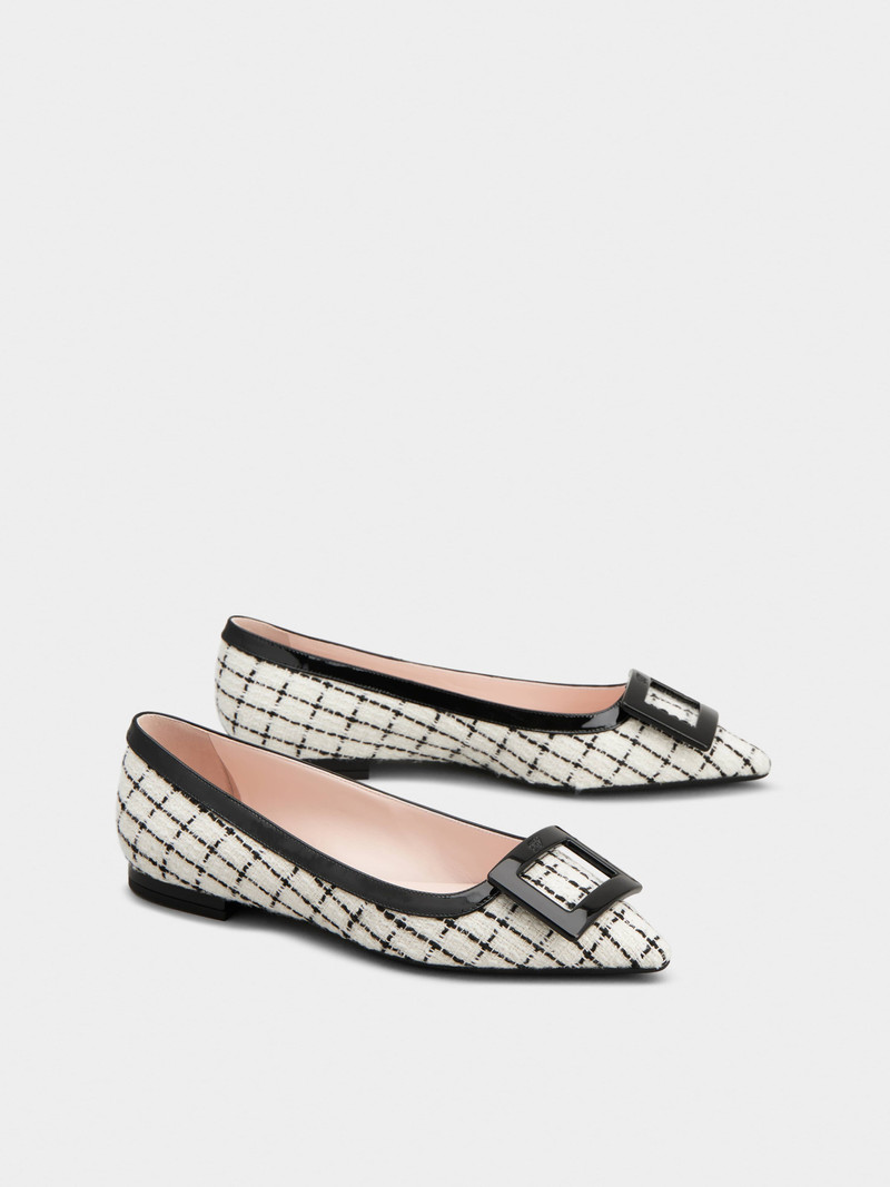 Roger Vivier Gommettine Ballerinas in tweed outlook